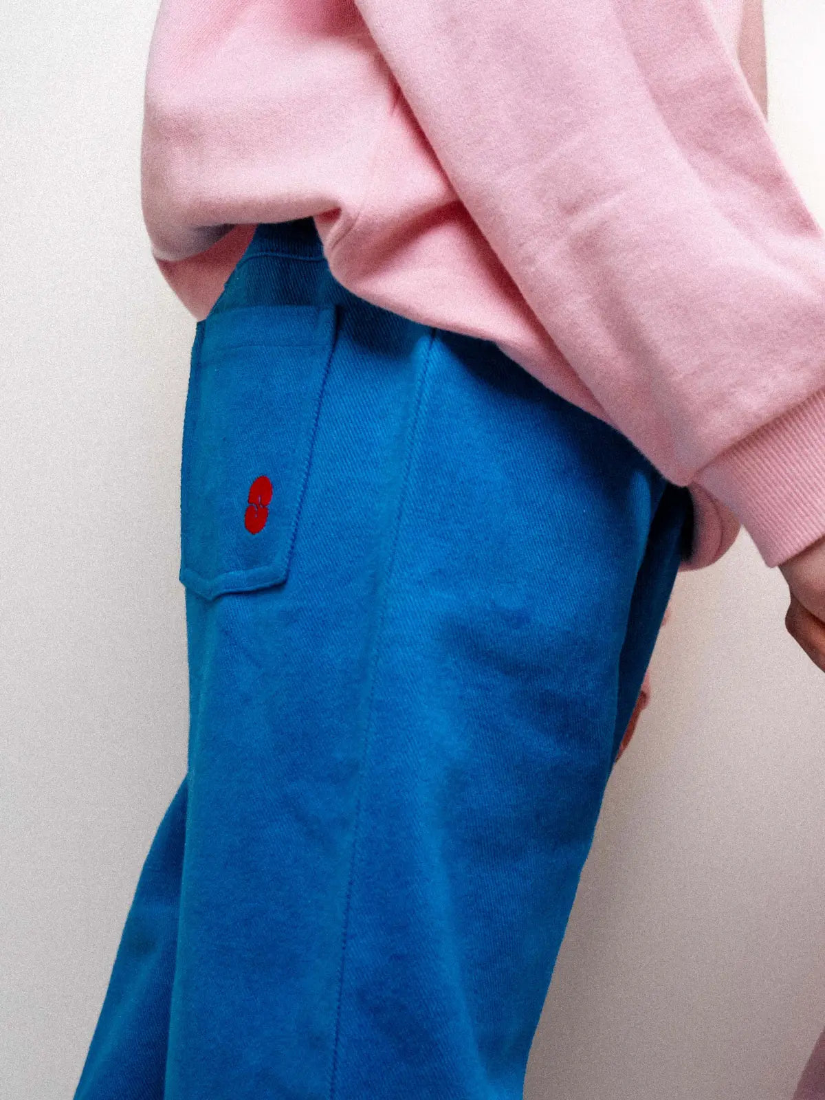 Le Pantalon en toile Bleu mécano