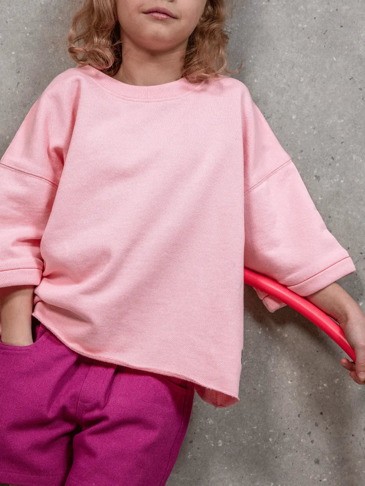 Le Tee-shirt sweat Rose malabar