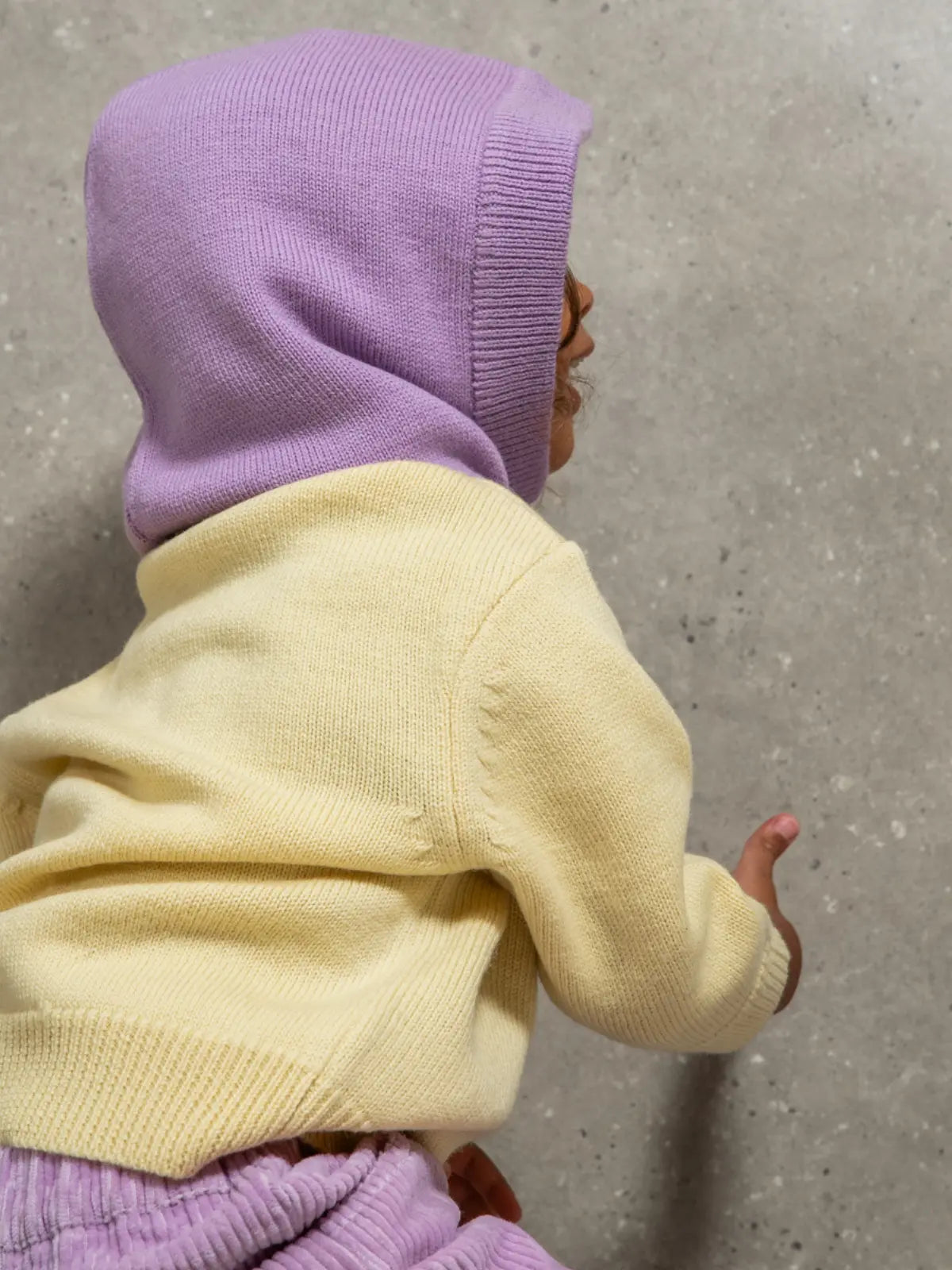 La cagoule 100% laine Lilas