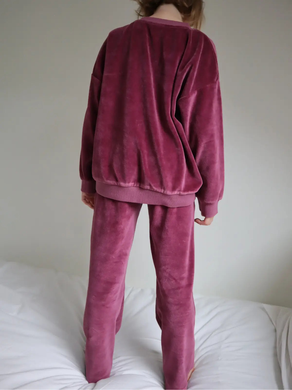 Le pyjama velours Grenat 