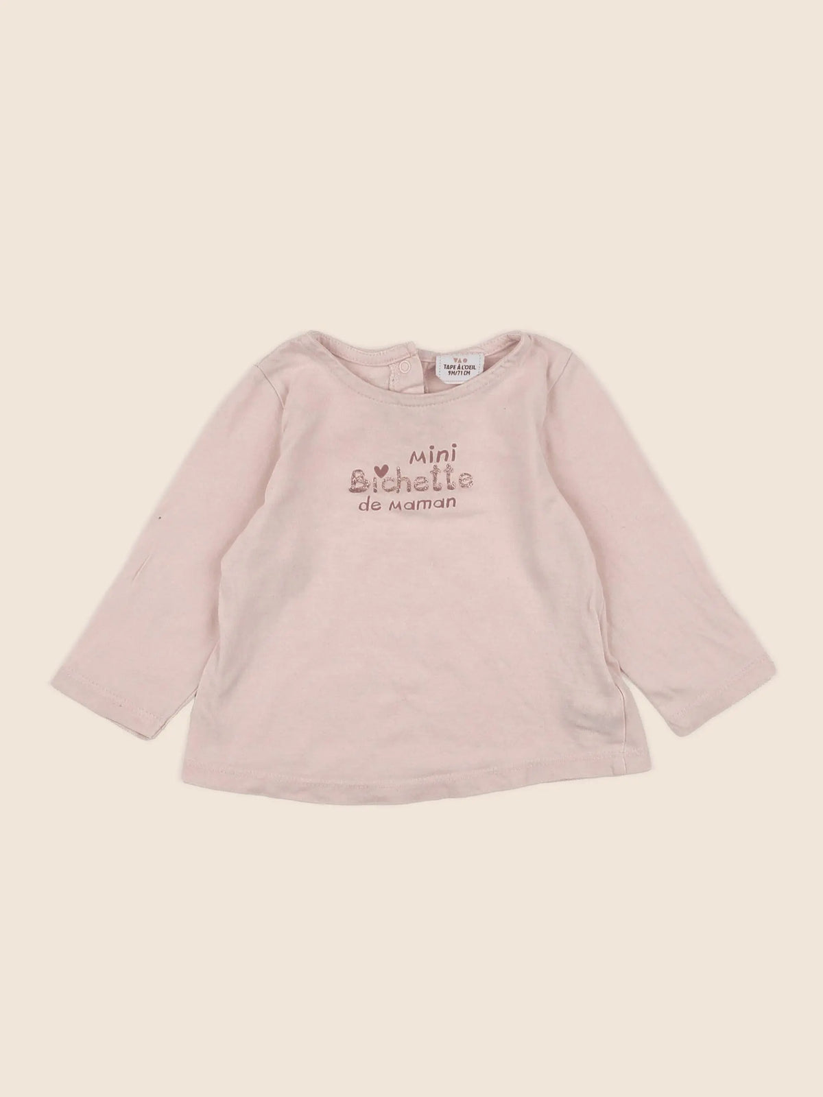 Tape à l'oeil - tee-shirt rose - 9 mois