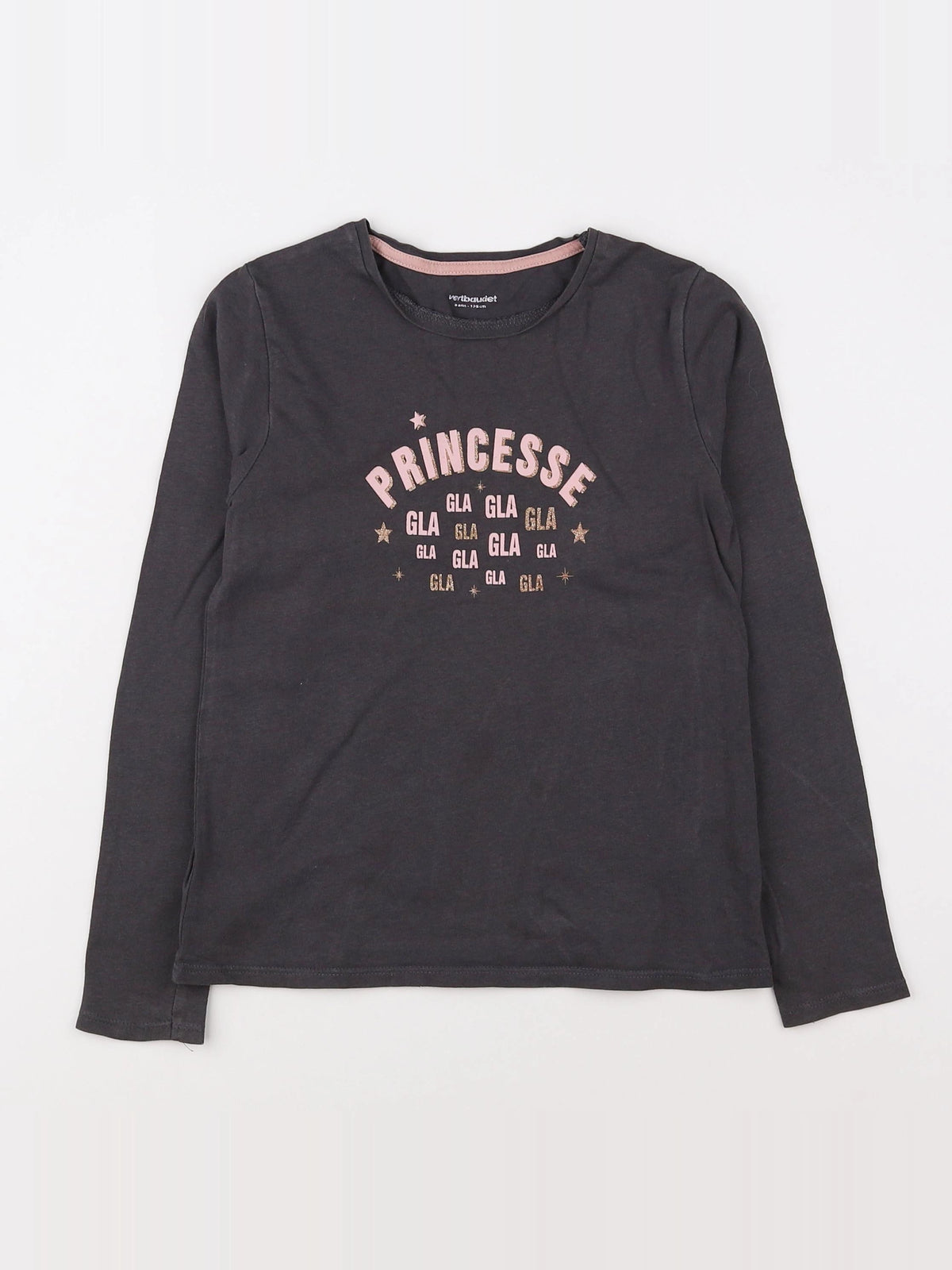 Vertbaudet - tee-shirt gris - 8 ans
