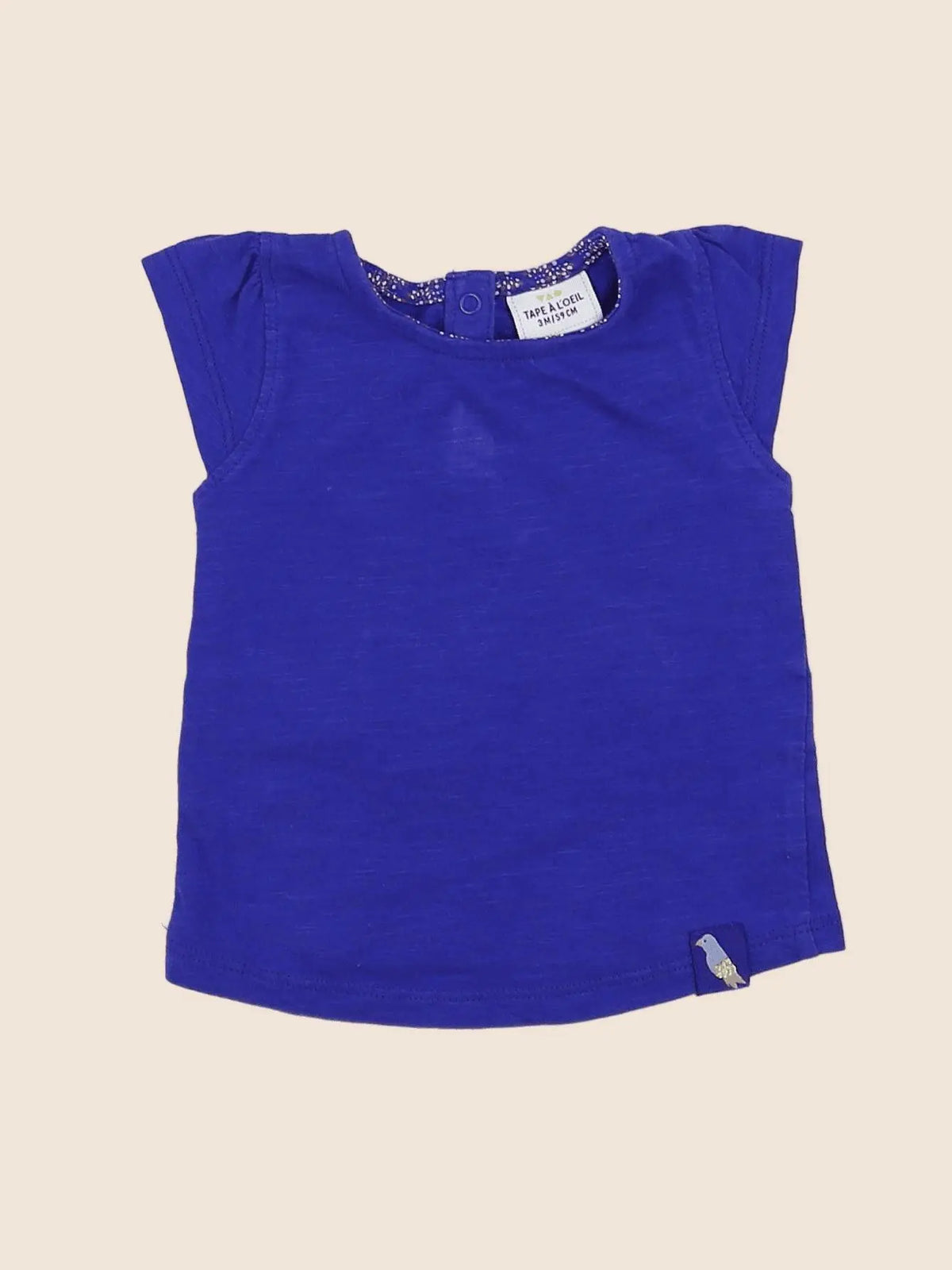 Tape à l'oeil - tee-shirt bleu - 3 mois