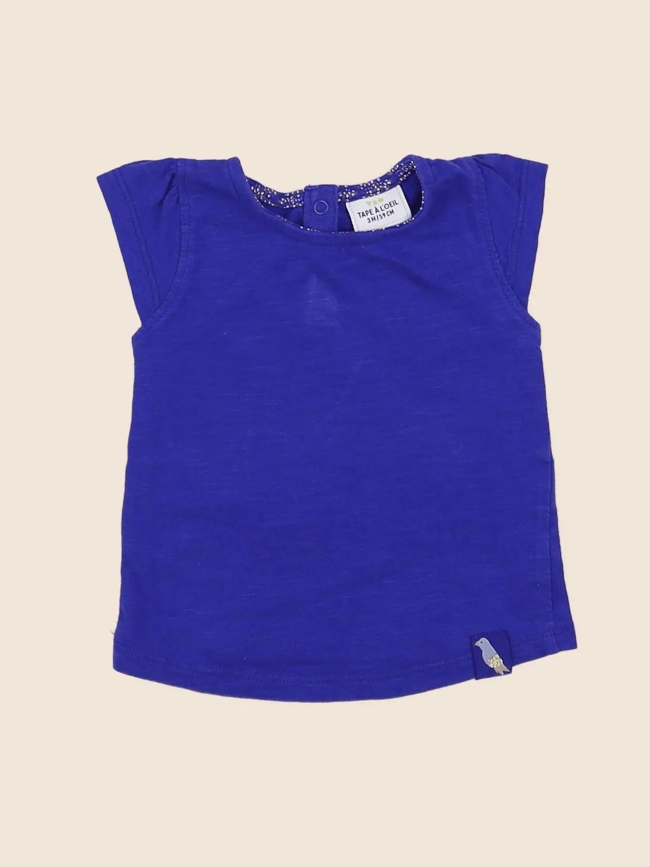Tape à l'oeil - tee-shirt bleu - 3 mois