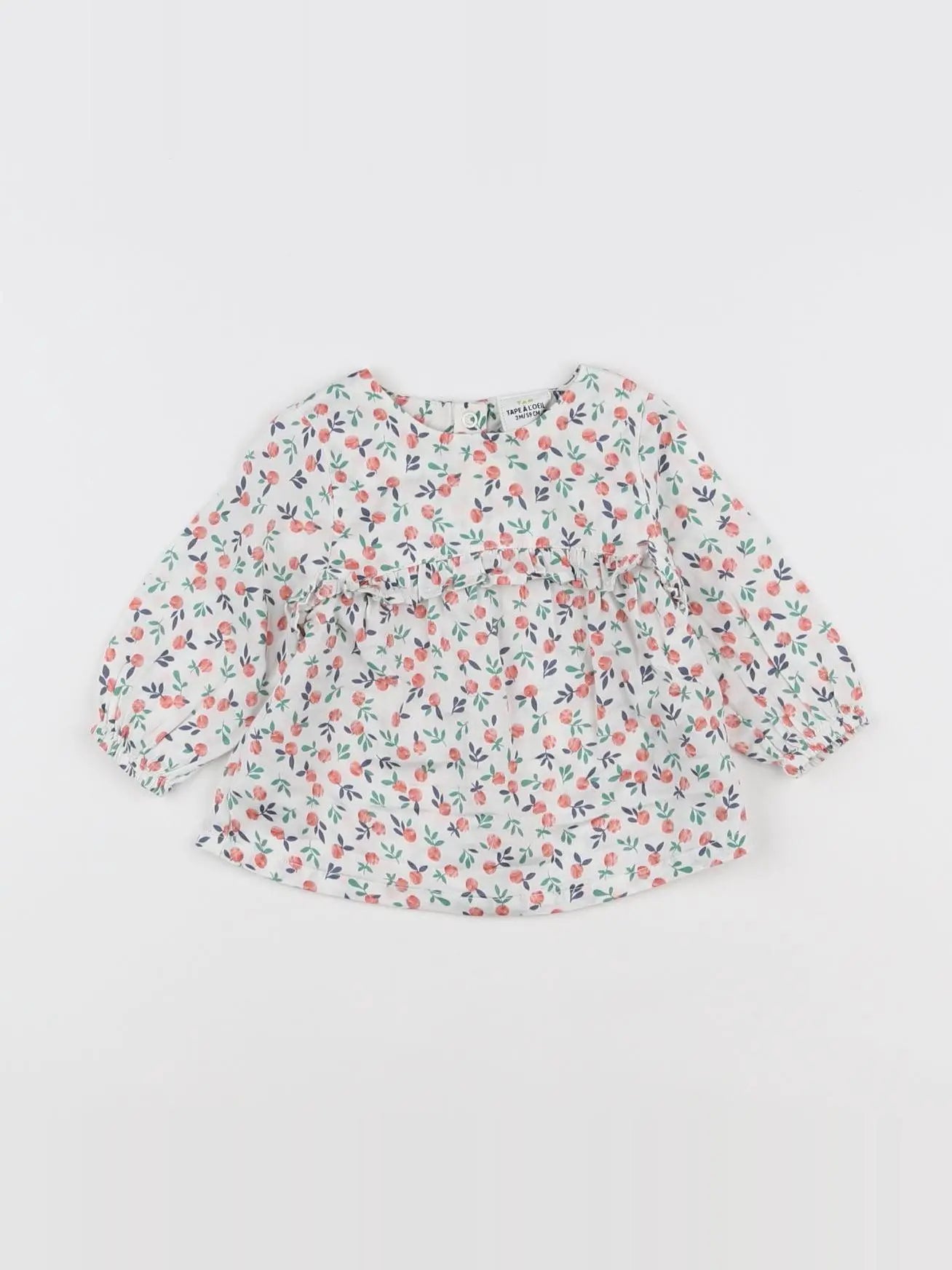 Tape à l'oeil - blouse blanc, rose - 3 mois