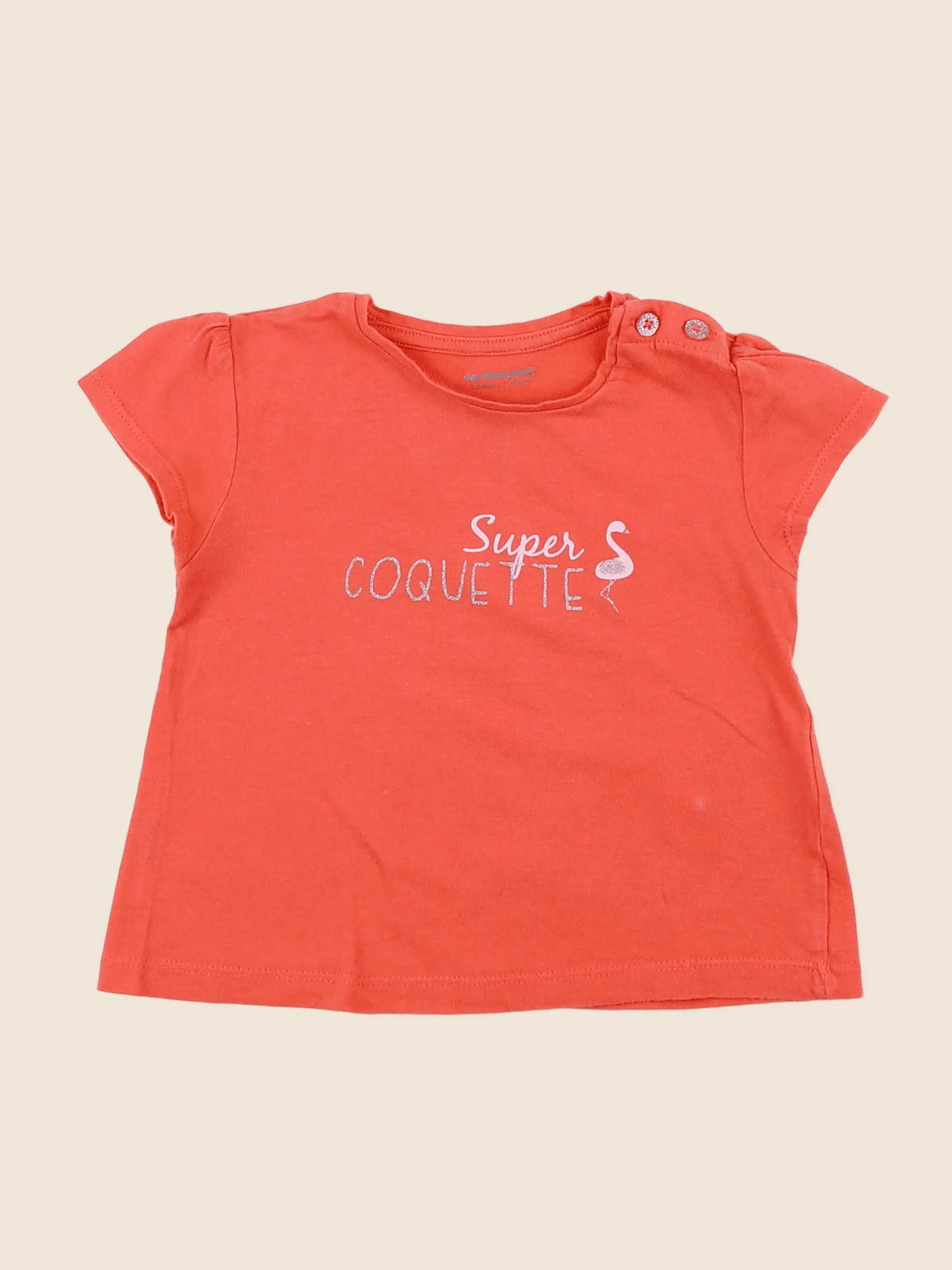 Vertbaudet - tee-shirt rose - 12 mois
