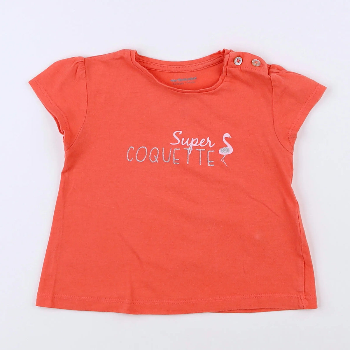 Vertbaudet - tee-shirt rose - 12 mois