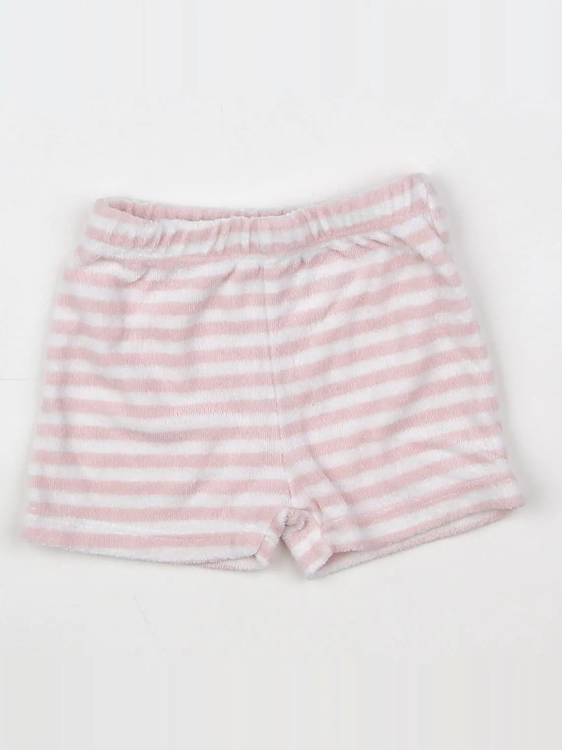 Vertbaudet - short rose, blanc - 6 mois