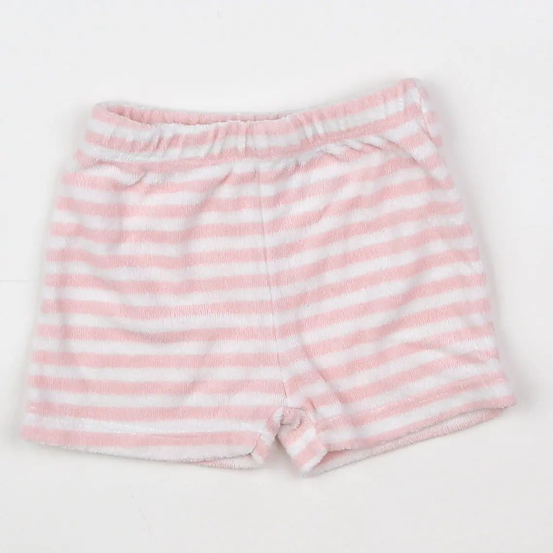 Vertbaudet - short rose, blanc - 6 mois