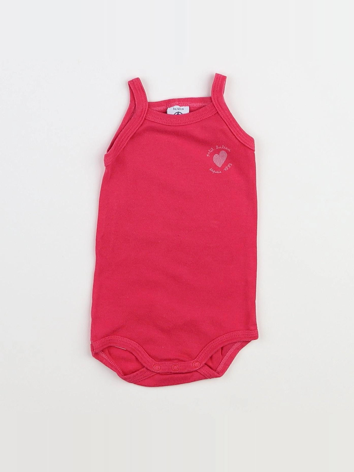Petit Bateau - body rose - 3 mois