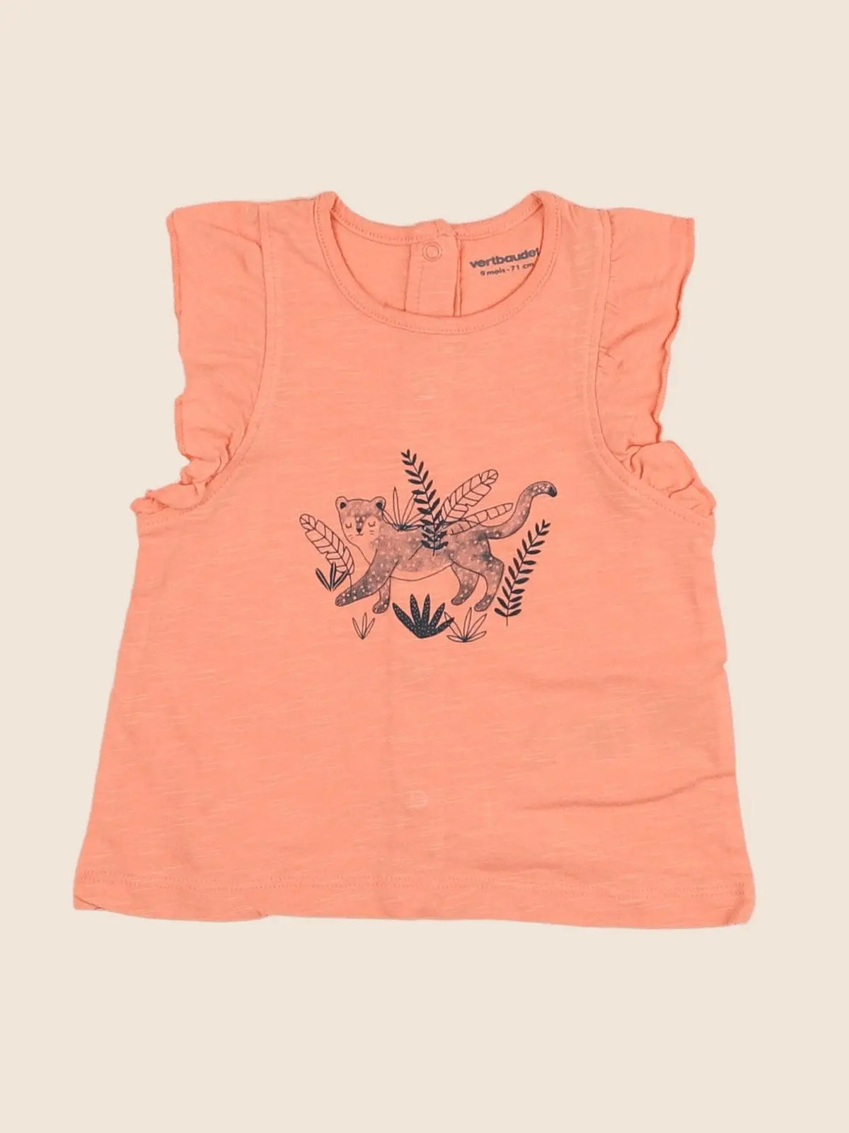 Vertbaudet - tee-shirt rose - 9 mois