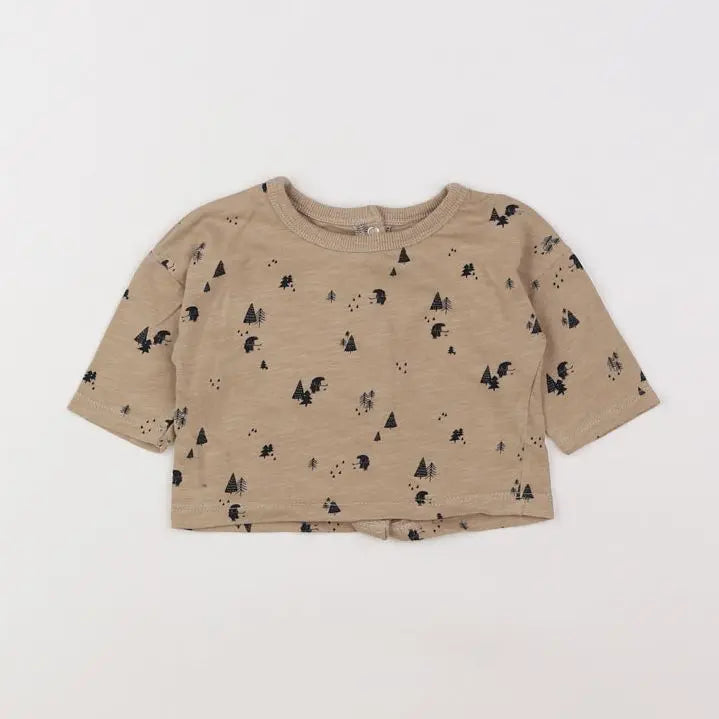 Vertbaudet - tee-shirt beige - 3 mois