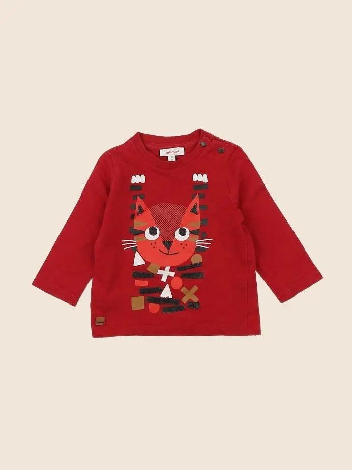 Catimini - tee-shirt rouge - 9 mois
