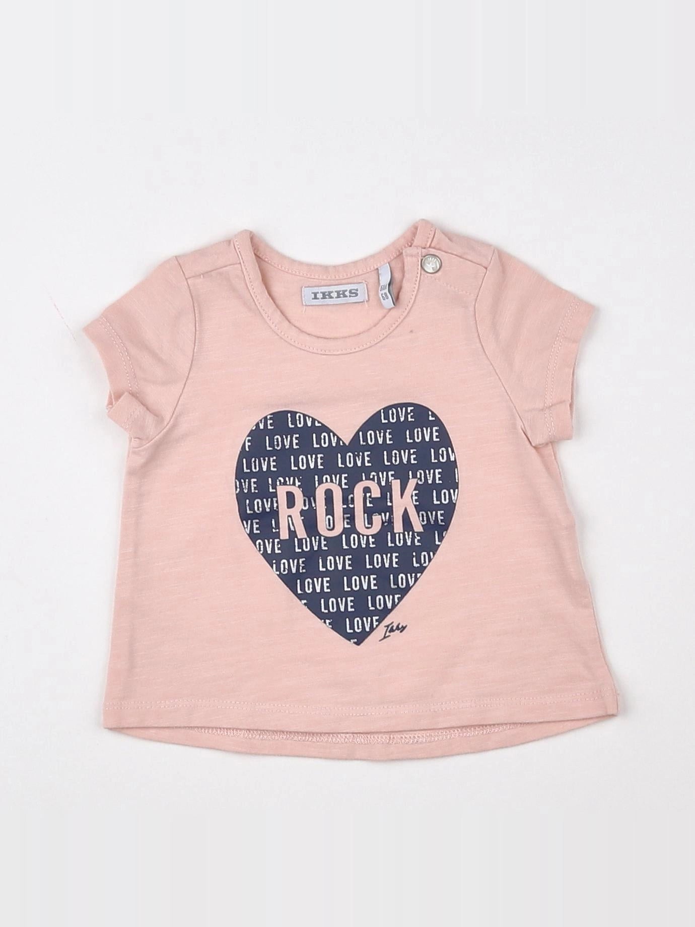 IKKS - tee-shirt rose - 6 mois