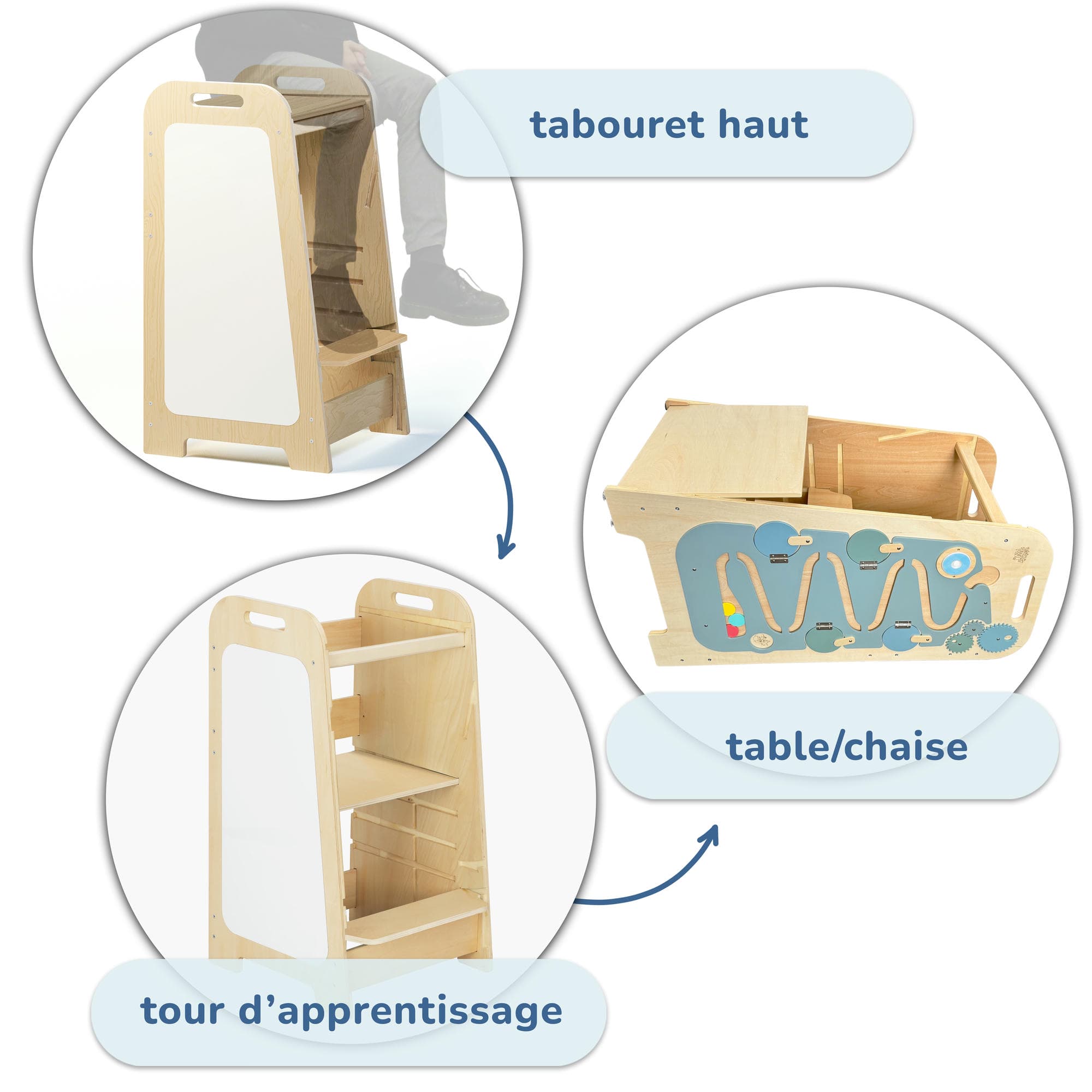Tour d'observation multifonction 5 en 1 - Play XL - Menthe/Jaune