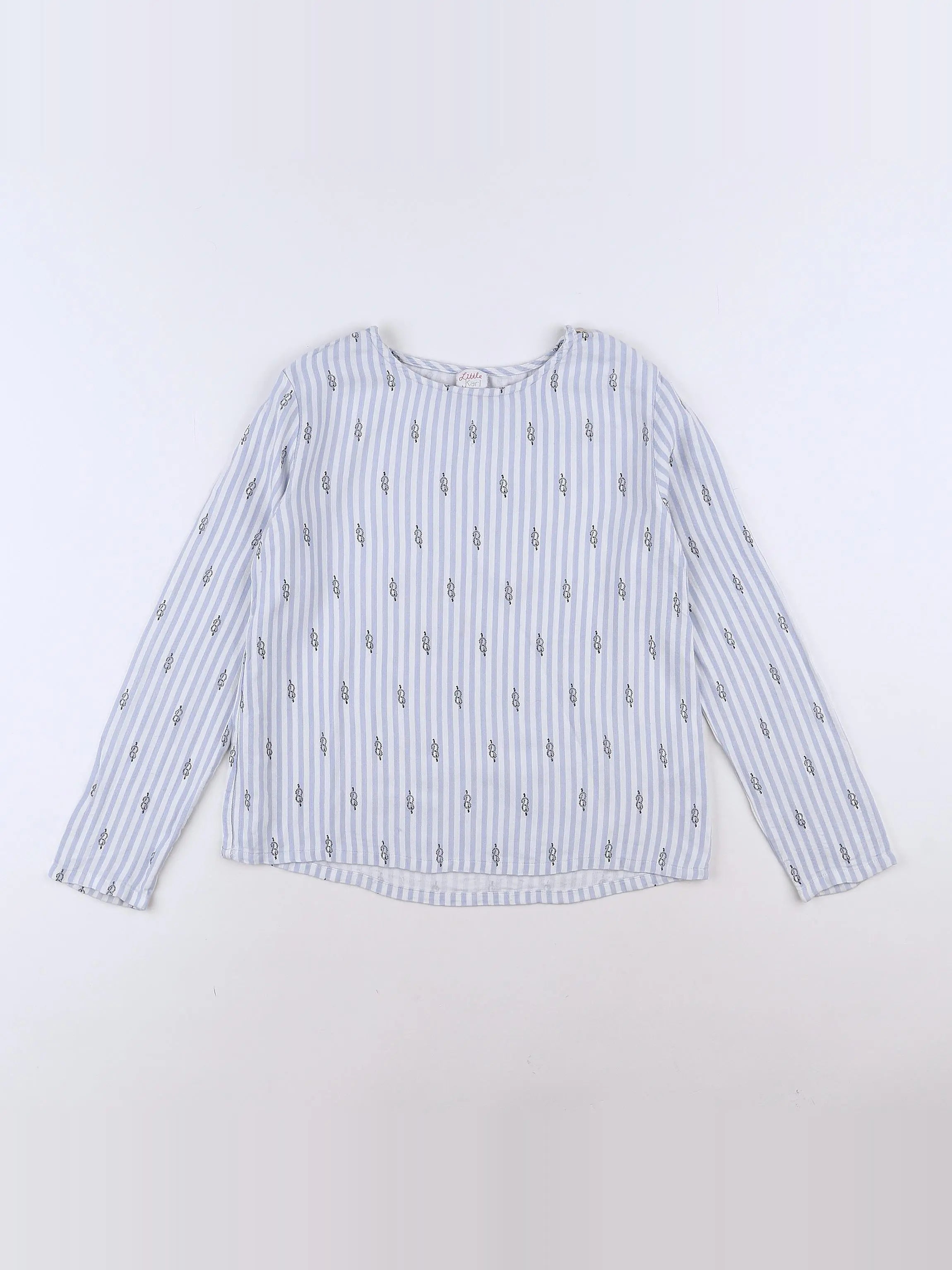 Little Karl Marc John - blouse bleu - 12 ans