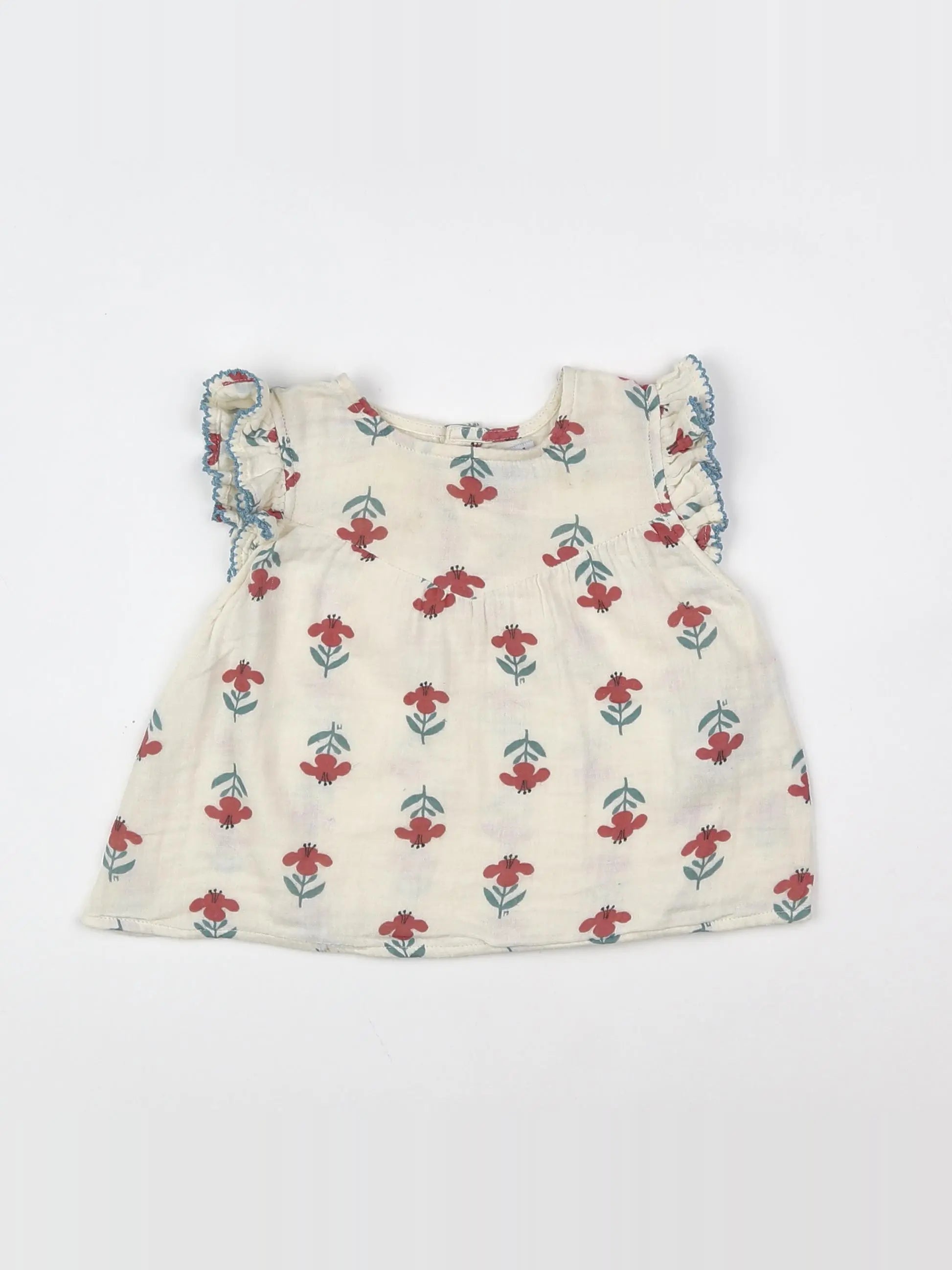 Petit Bateau - blouse beige, rose - 12 mois