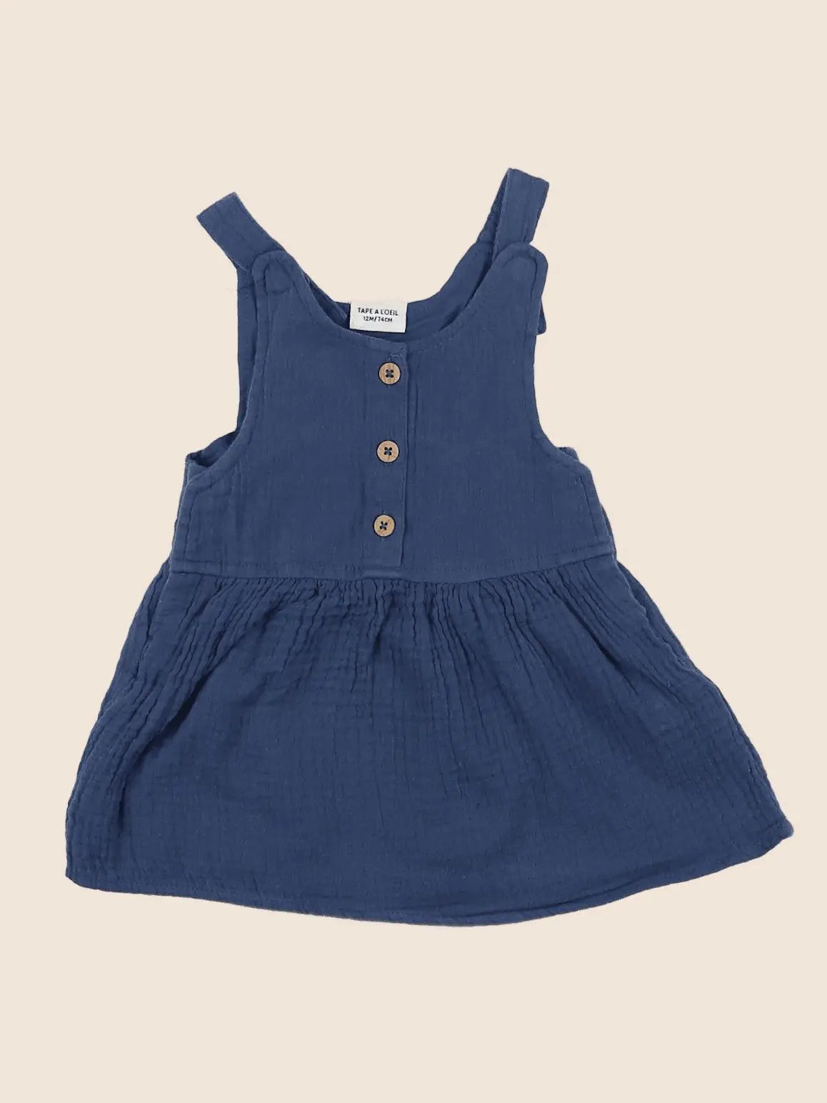 Tape à l'oeil - robe bleu - 12 mois
