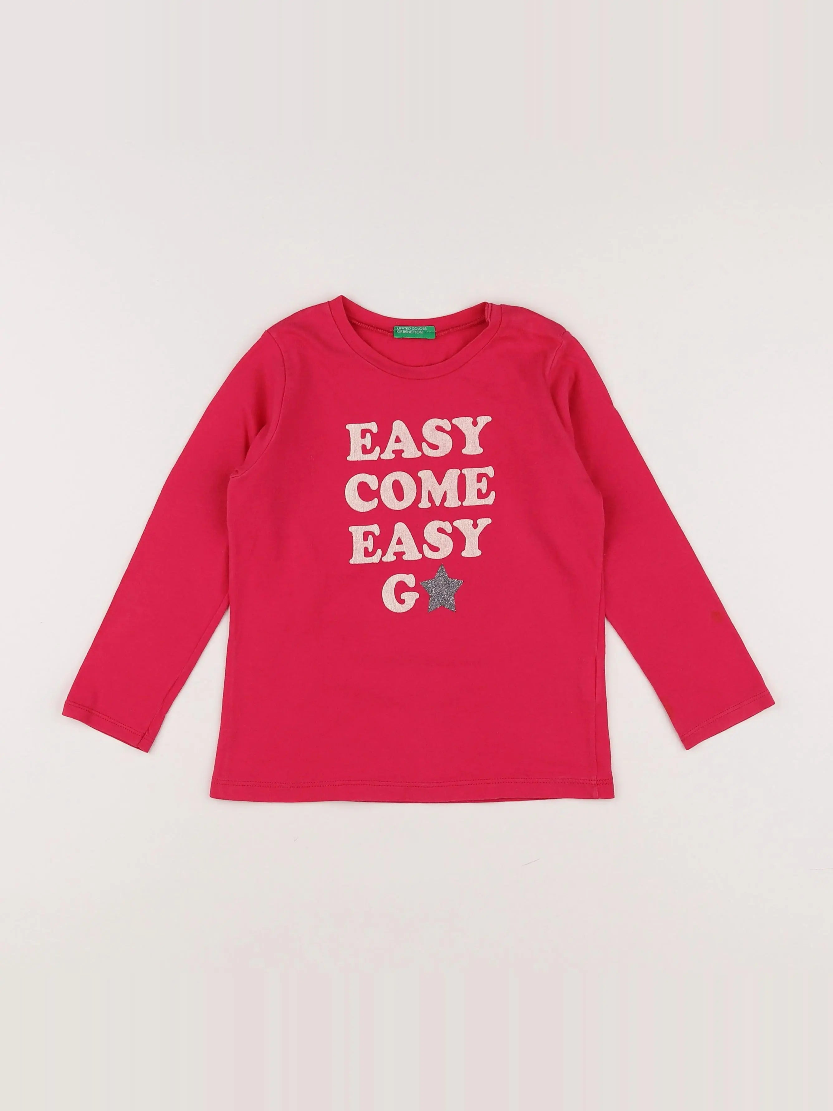 Benetton - tee-shirt rose - 3 ans