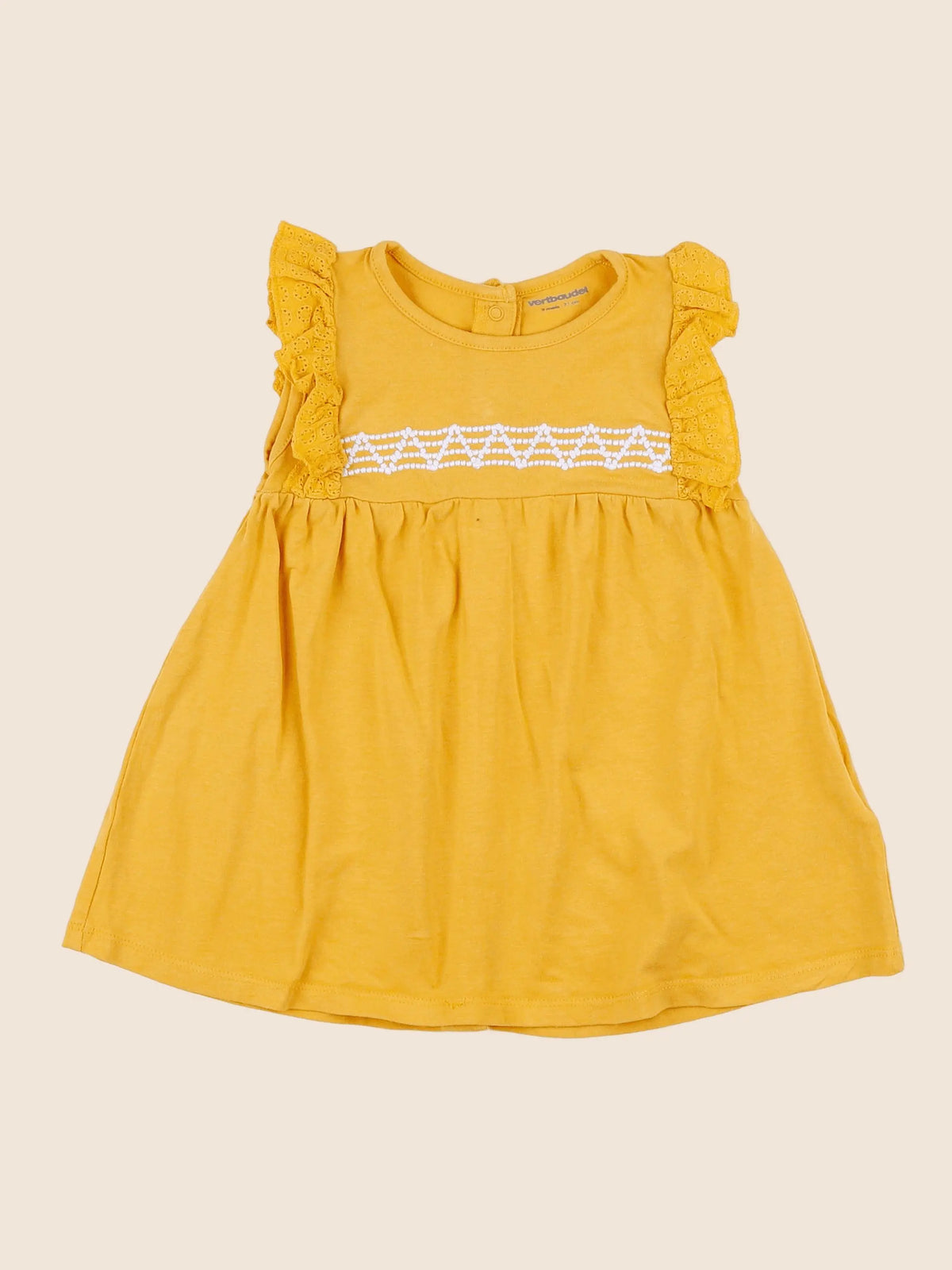 Vertbaudet - robe jaune - 9 mois
