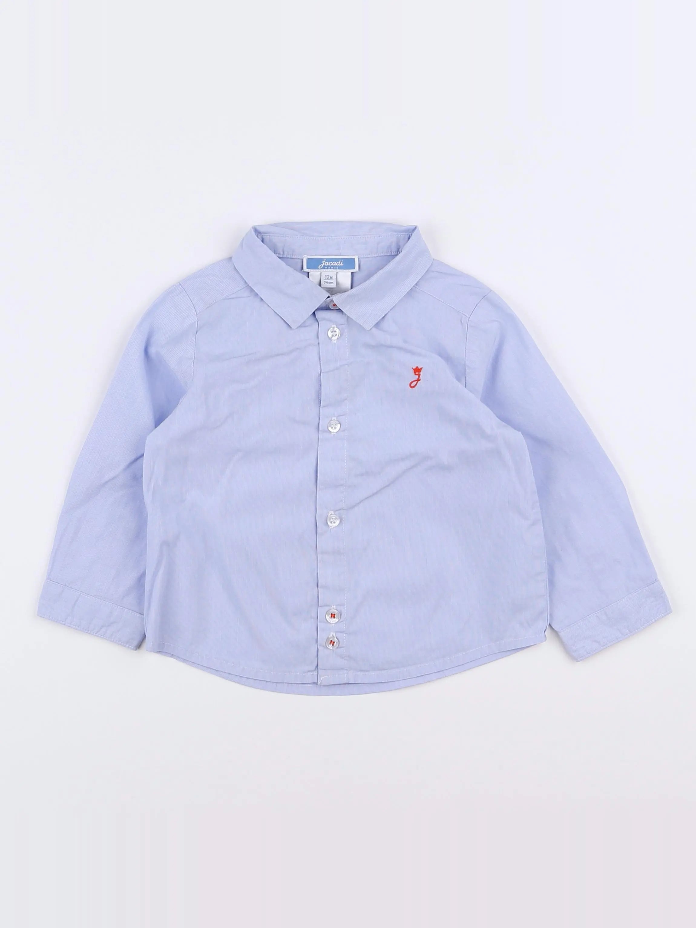 Jacadi - chemise bleu - 12 mois