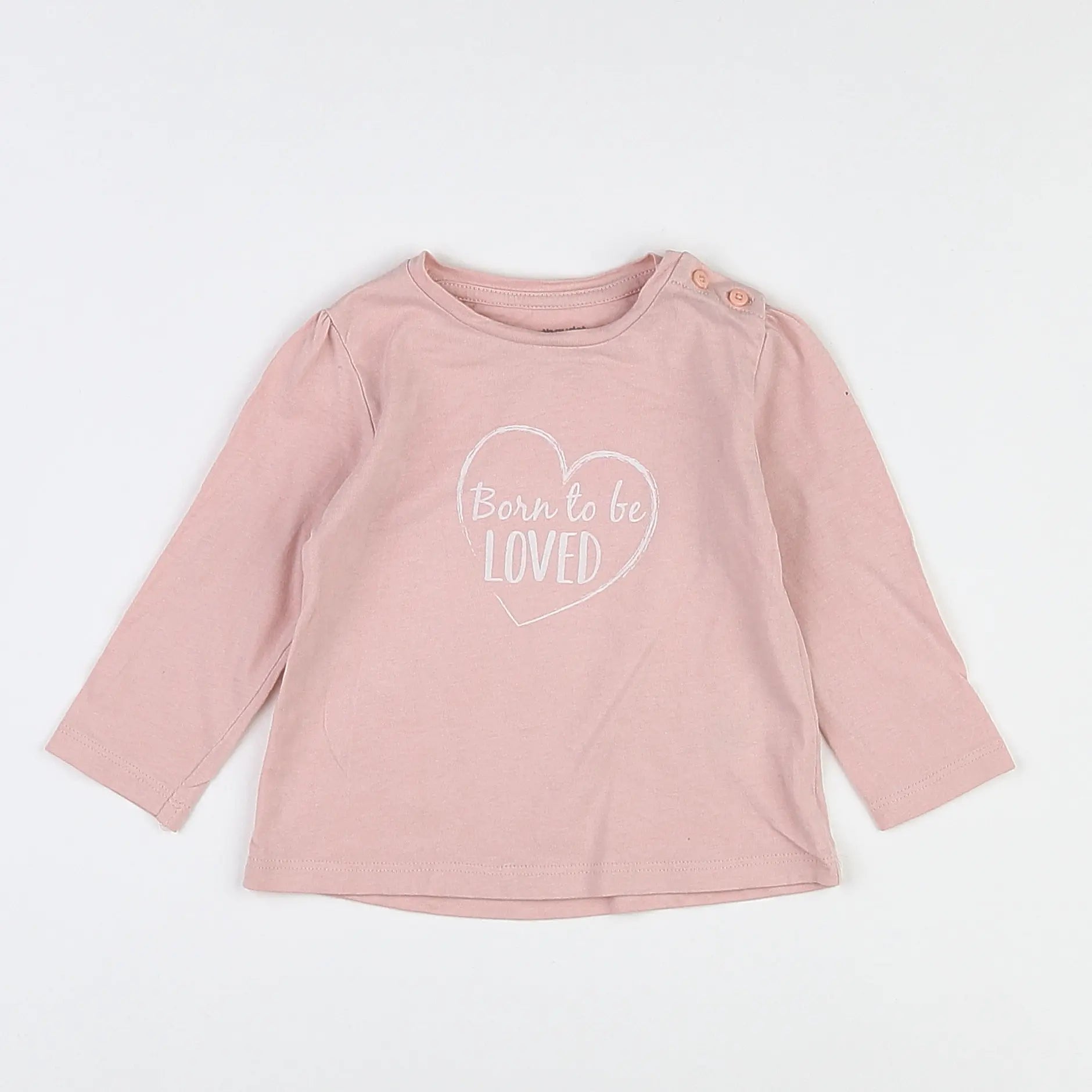 Vertbaudet - tee-shirt rose - 12 mois
