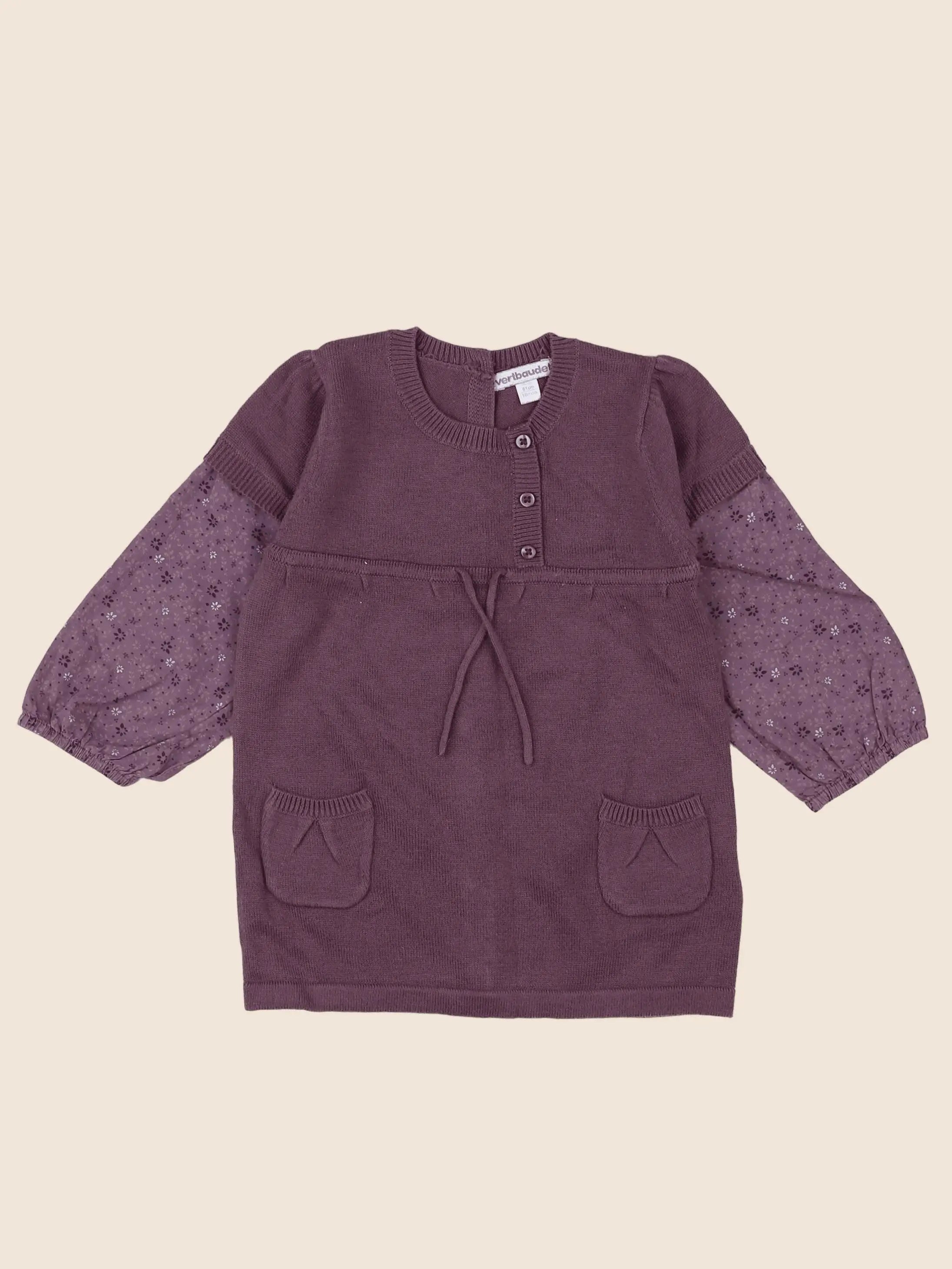 Vertbaudet - robe violet - 18 mois