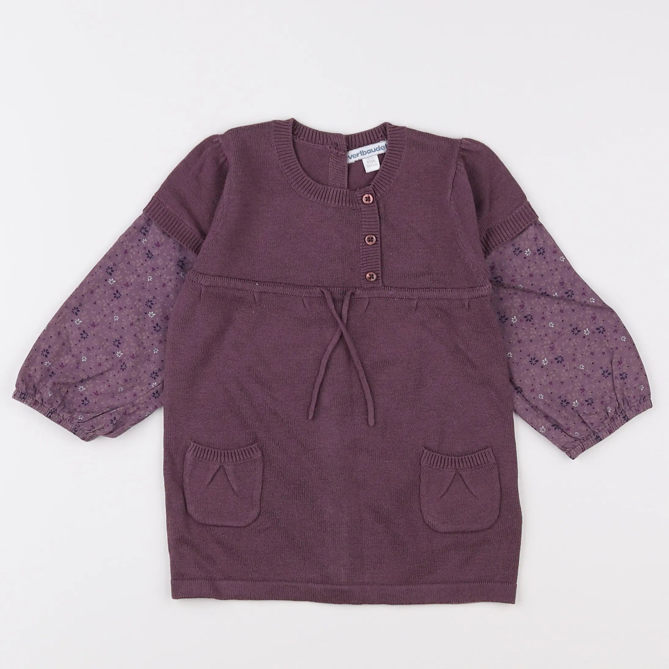 Vertbaudet - robe violet - 18 mois