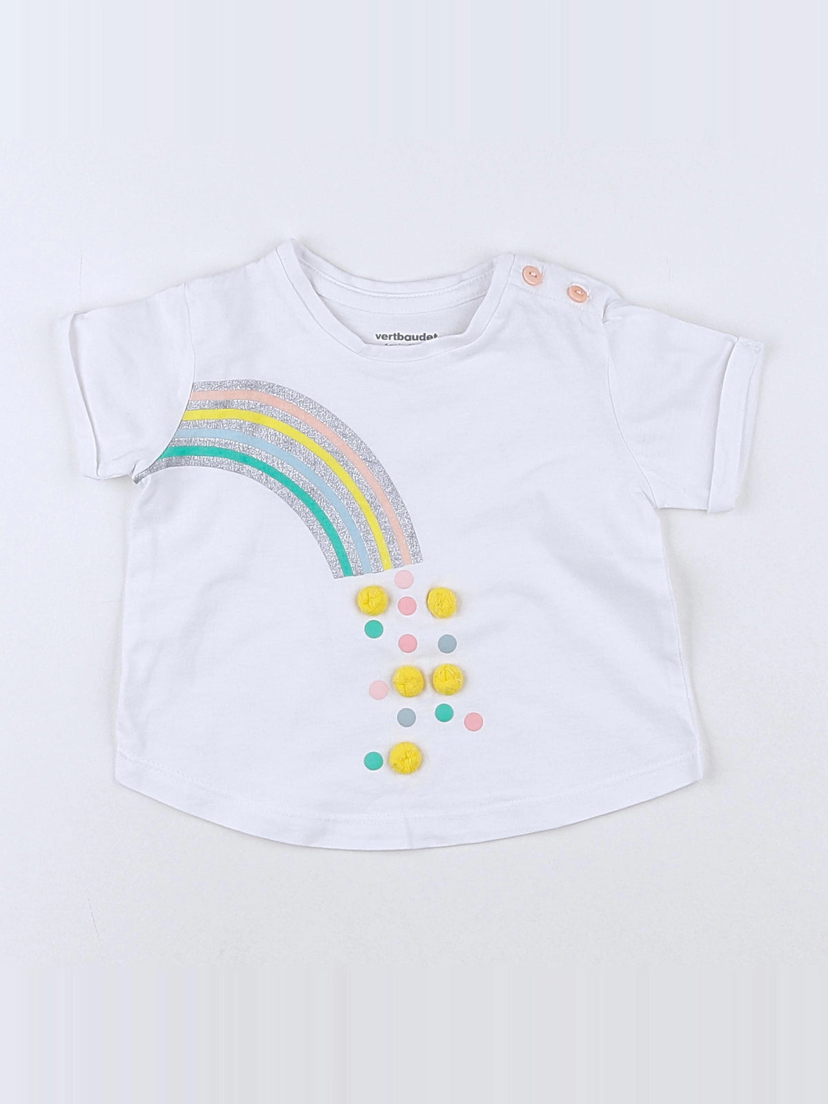 Vertbaudet - tee-shirt blanc - 6 mois