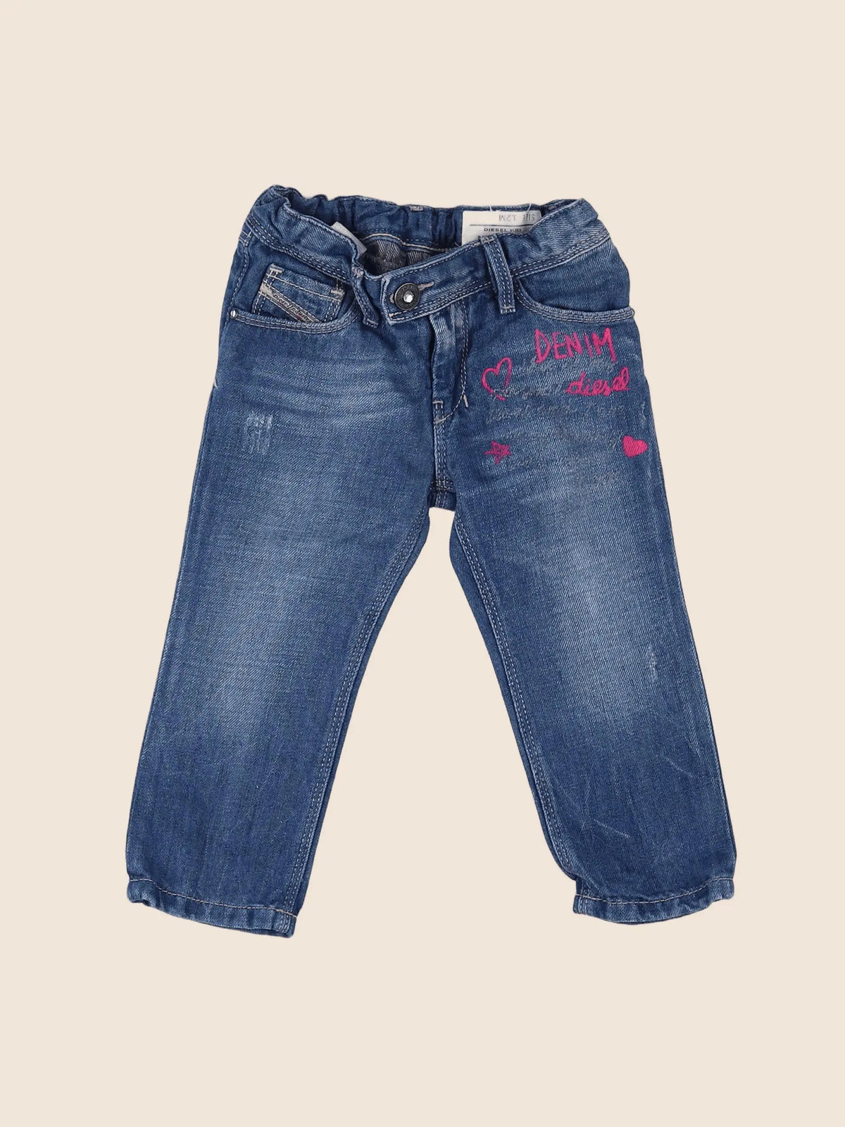 Diesel - jean bleu, rose - 12 mois