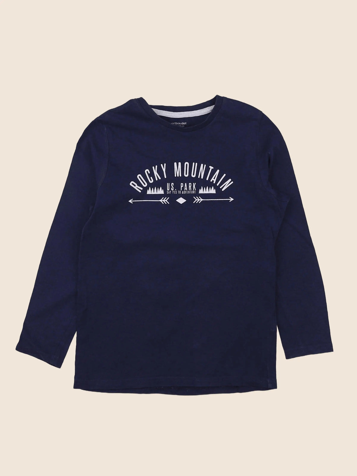 Vertbaudet - tee-shirt bleu - 8 ans