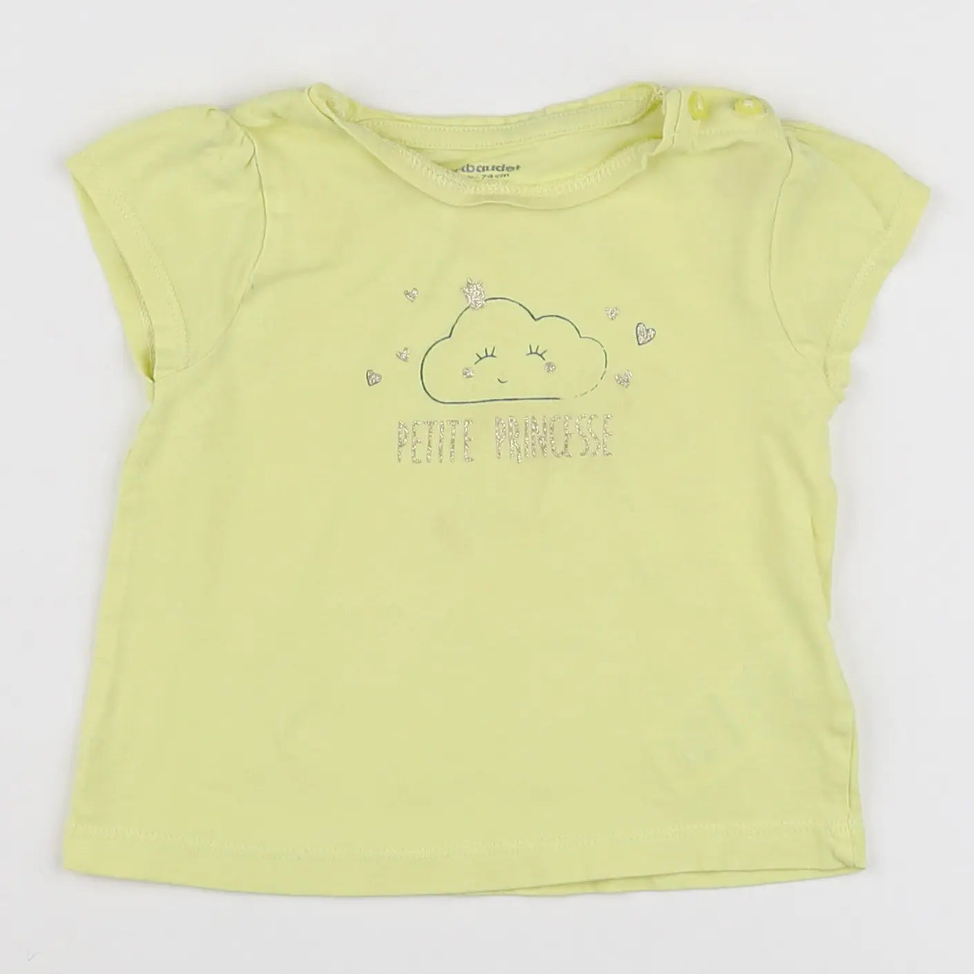 Vertbaudet - tee-shirt jaune - 12 mois