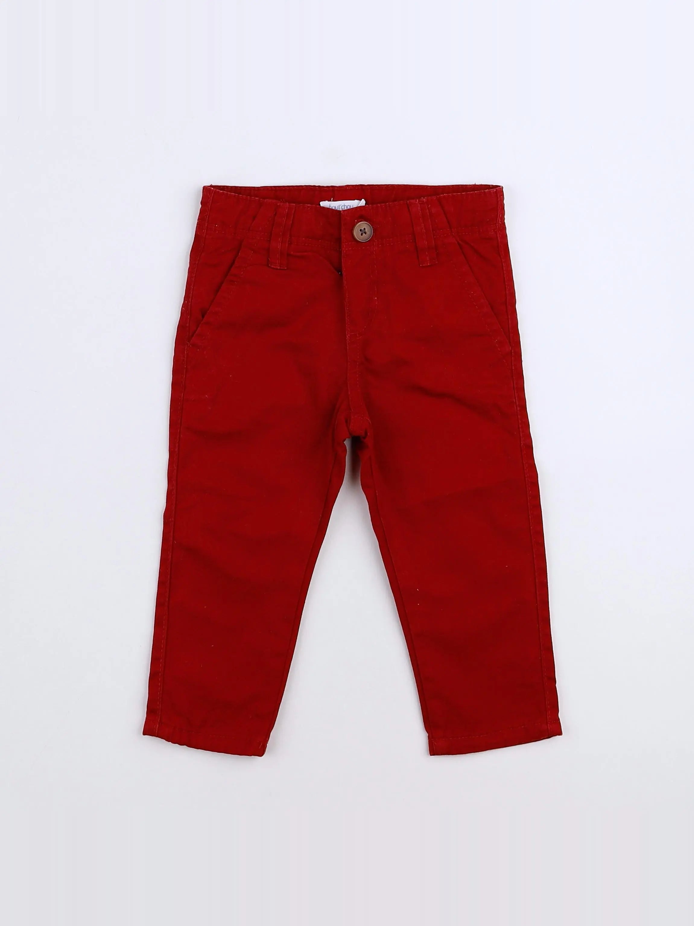 Boutchou - pantalon rouge - 9 mois