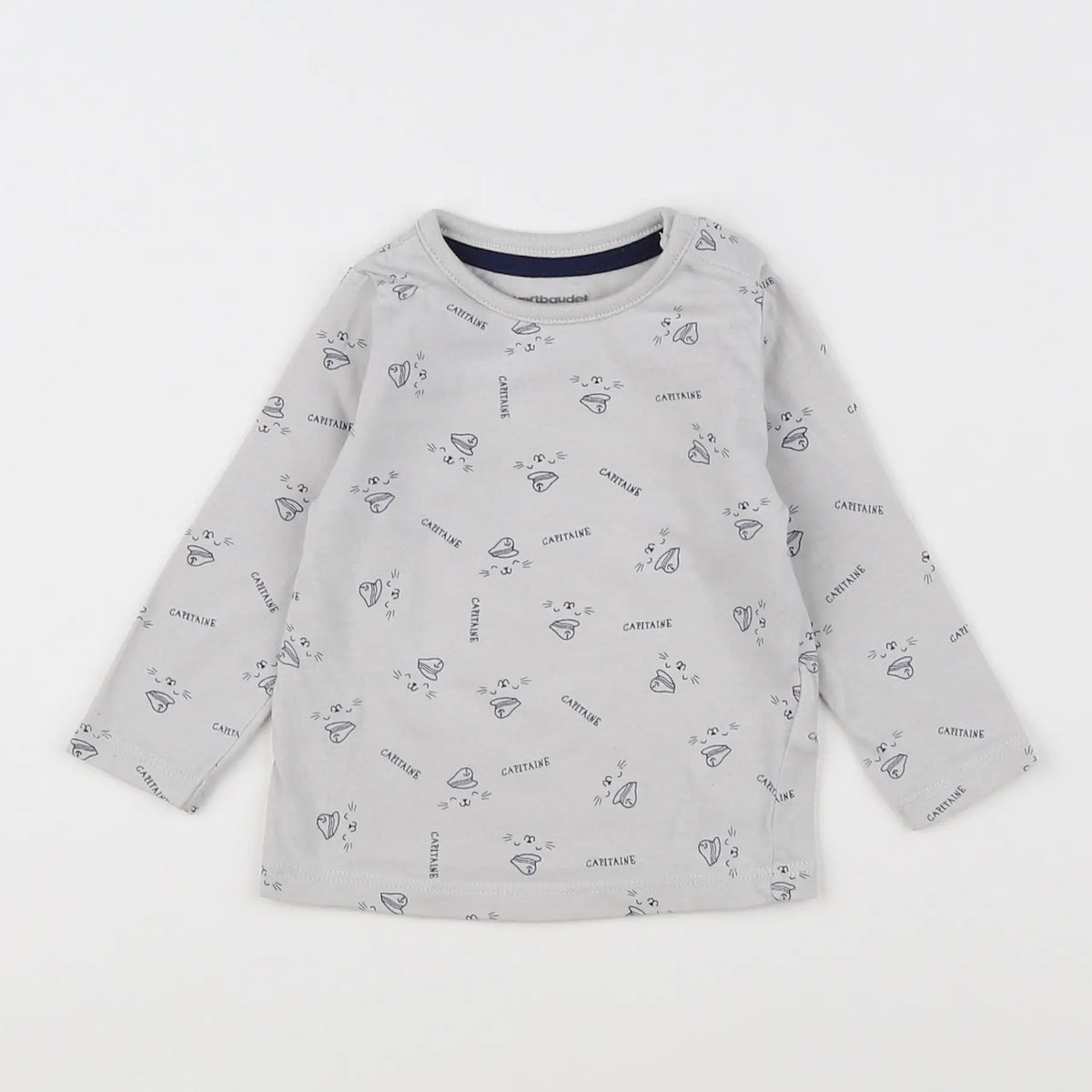 Vertbaudet - tee-shirt bleu - 6 mois