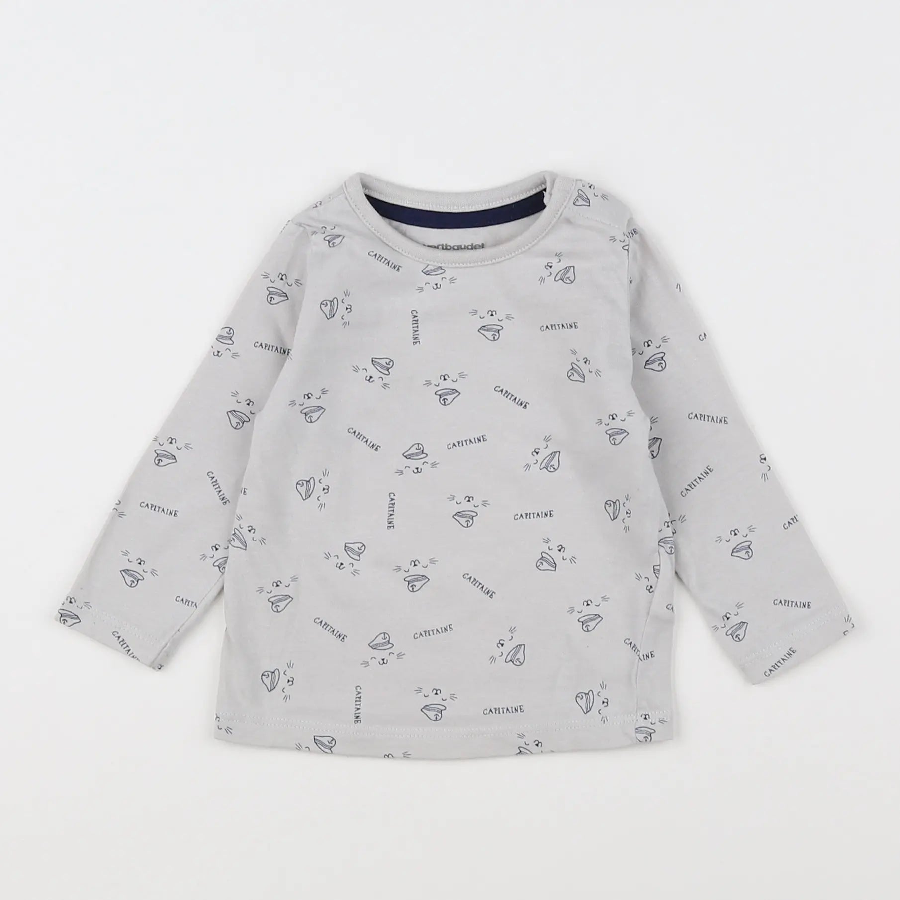 Vertbaudet - tee-shirt bleu - 6 mois