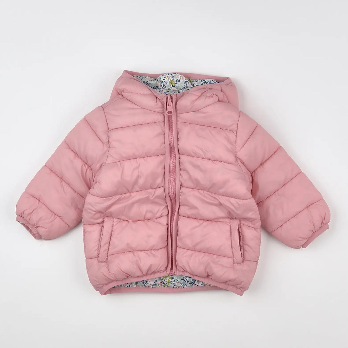 Vertbaudet - doudoune rose - 12 mois