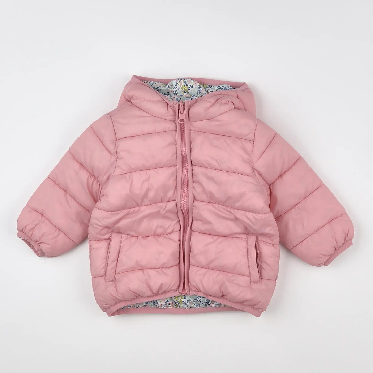 Vertbaudet - doudoune rose - 12 mois