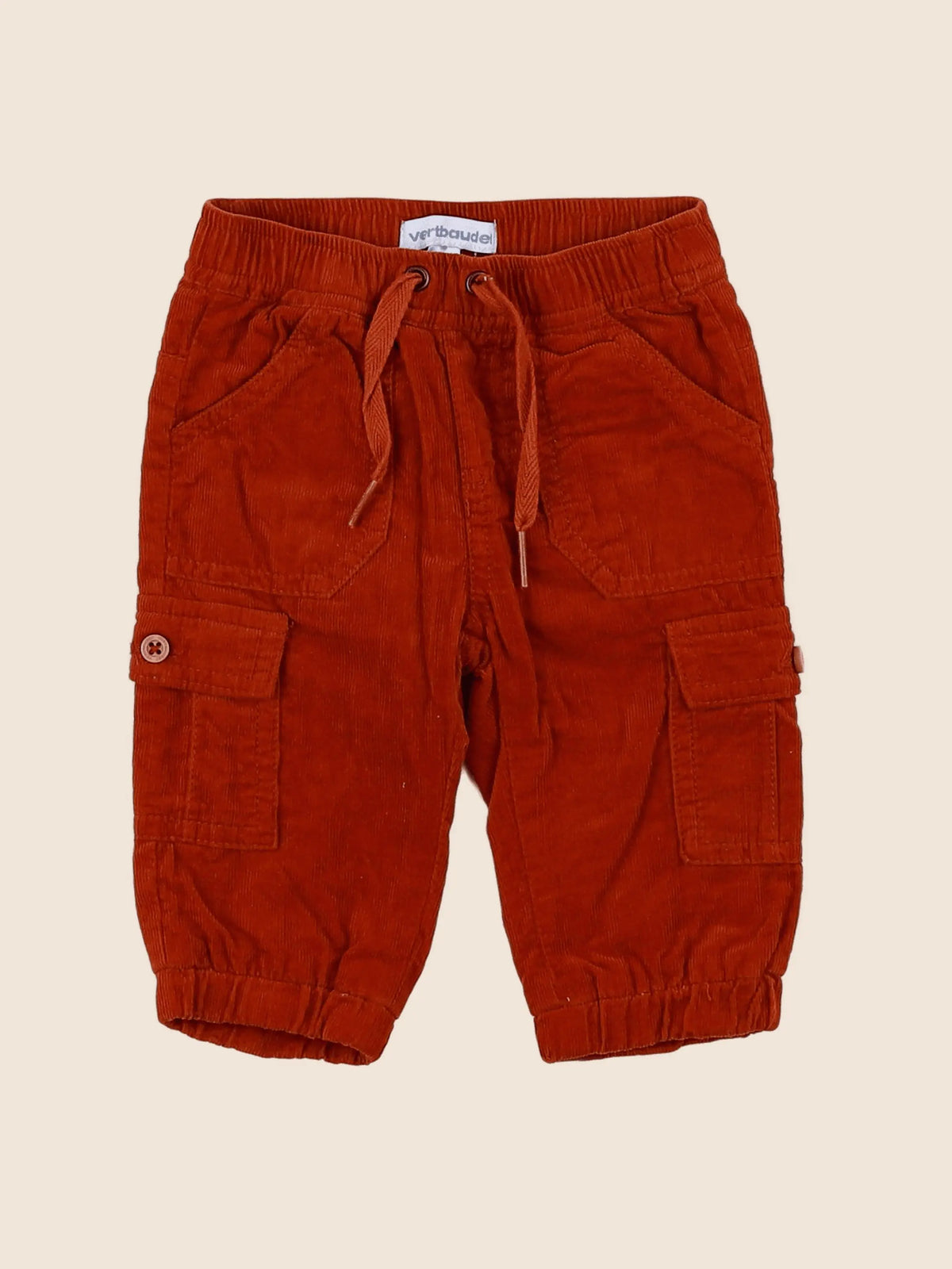 Vertbaudet - pantalon orange - 3 mois