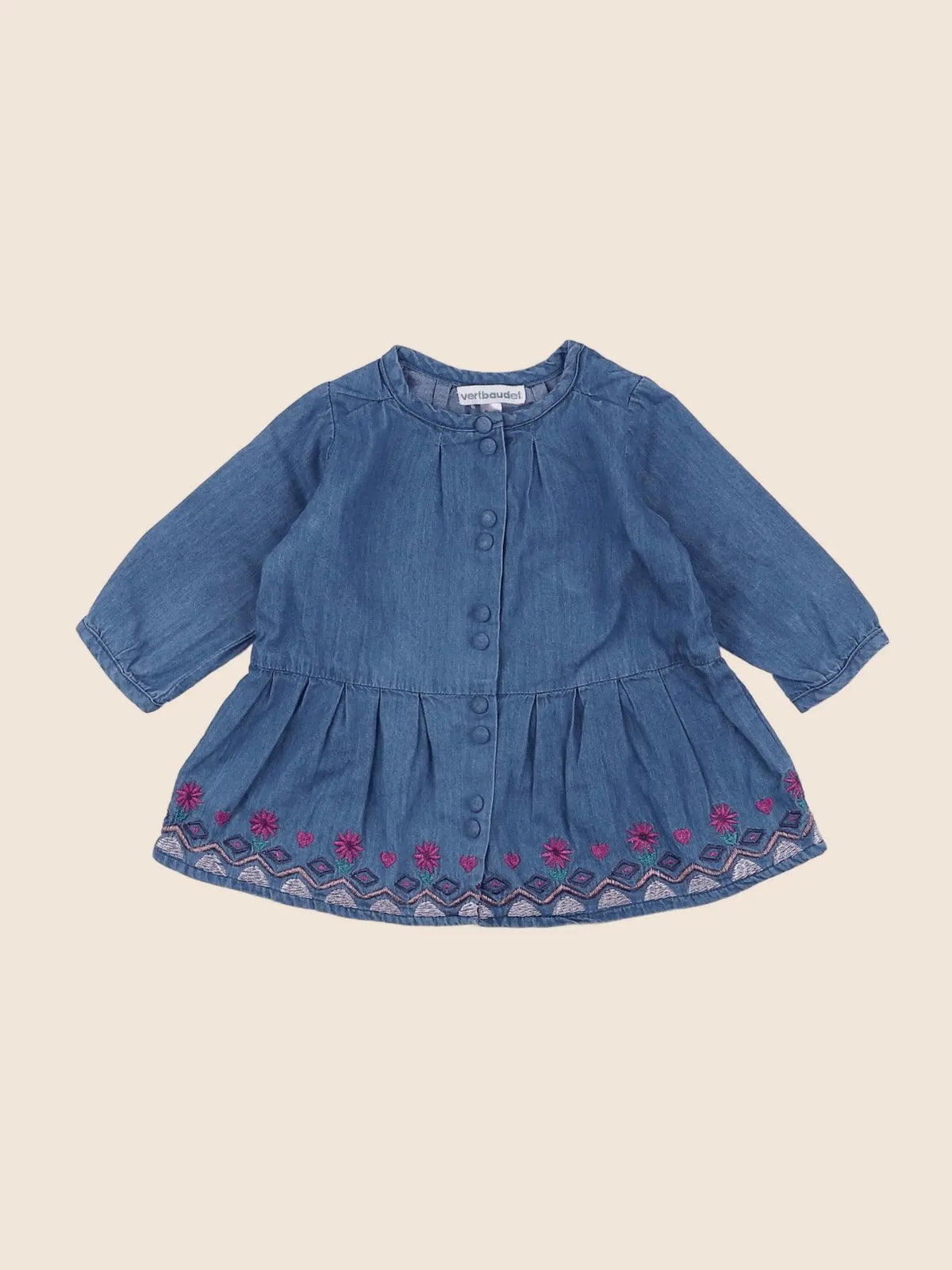 Vertbaudet - robe bleu - 3 mois