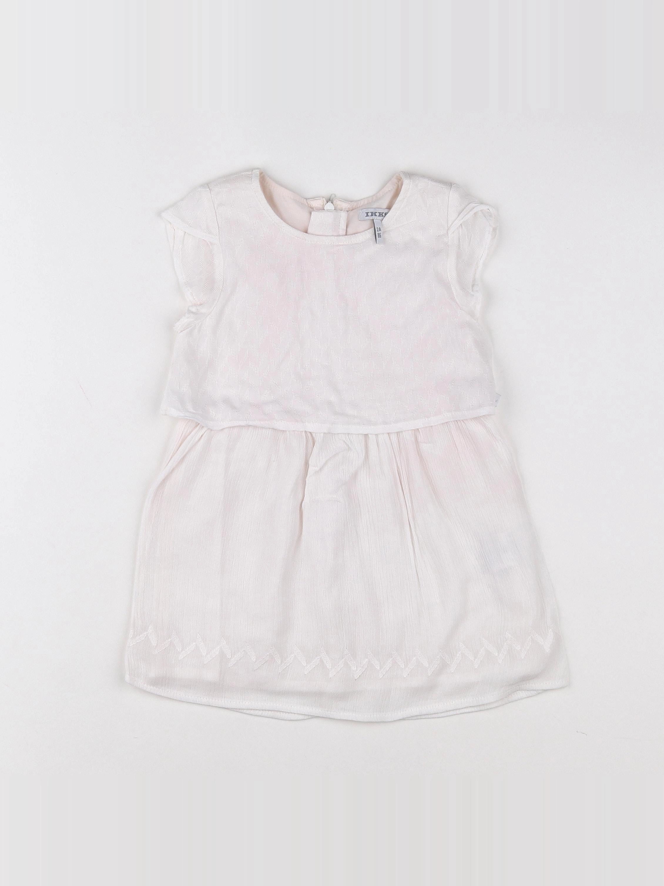IKKS - robe blanc - 2 ans