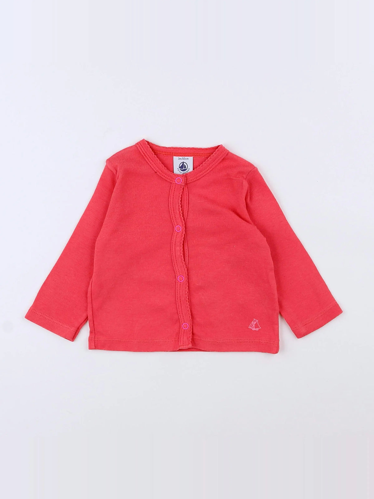 Petit Bateau - tee-shirt rose - 3 mois