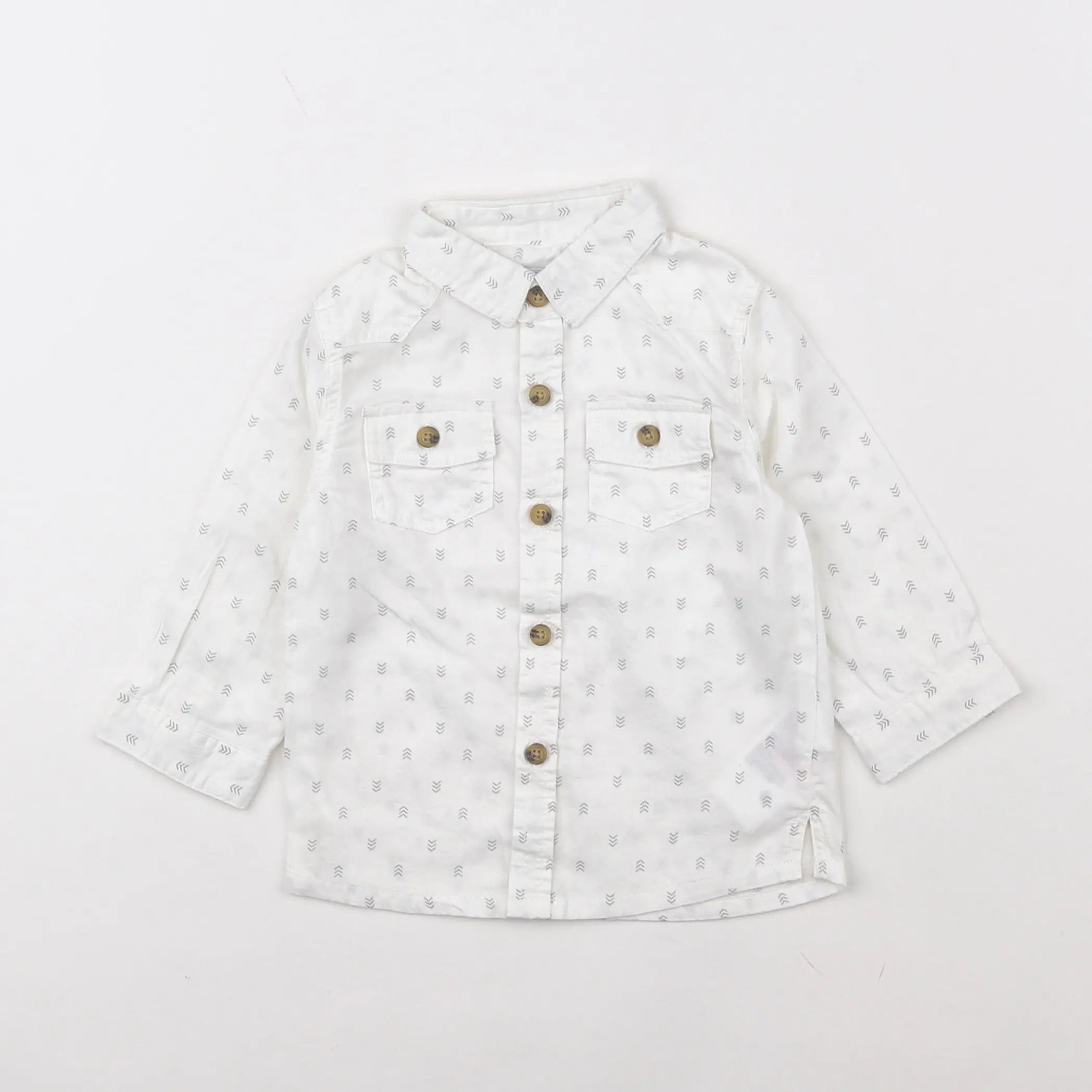 Vertbaudet - chemise blanc - 9 mois