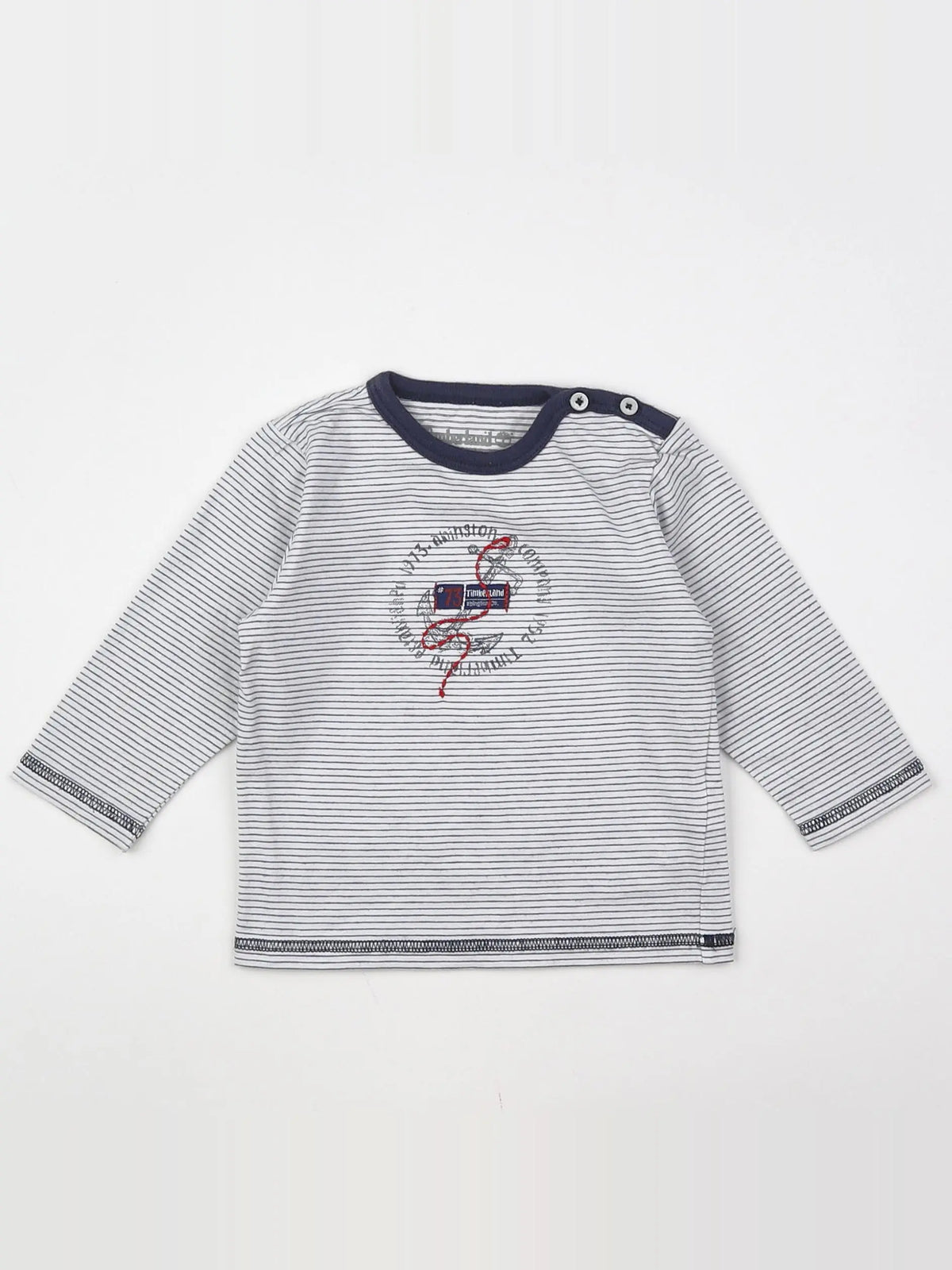 Timberland - tee-shirt blanc, bleu - 6 mois