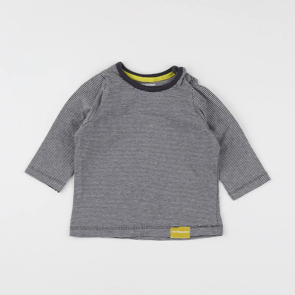 Vertbaudet - tee-shirt blanc, noir - 3 mois