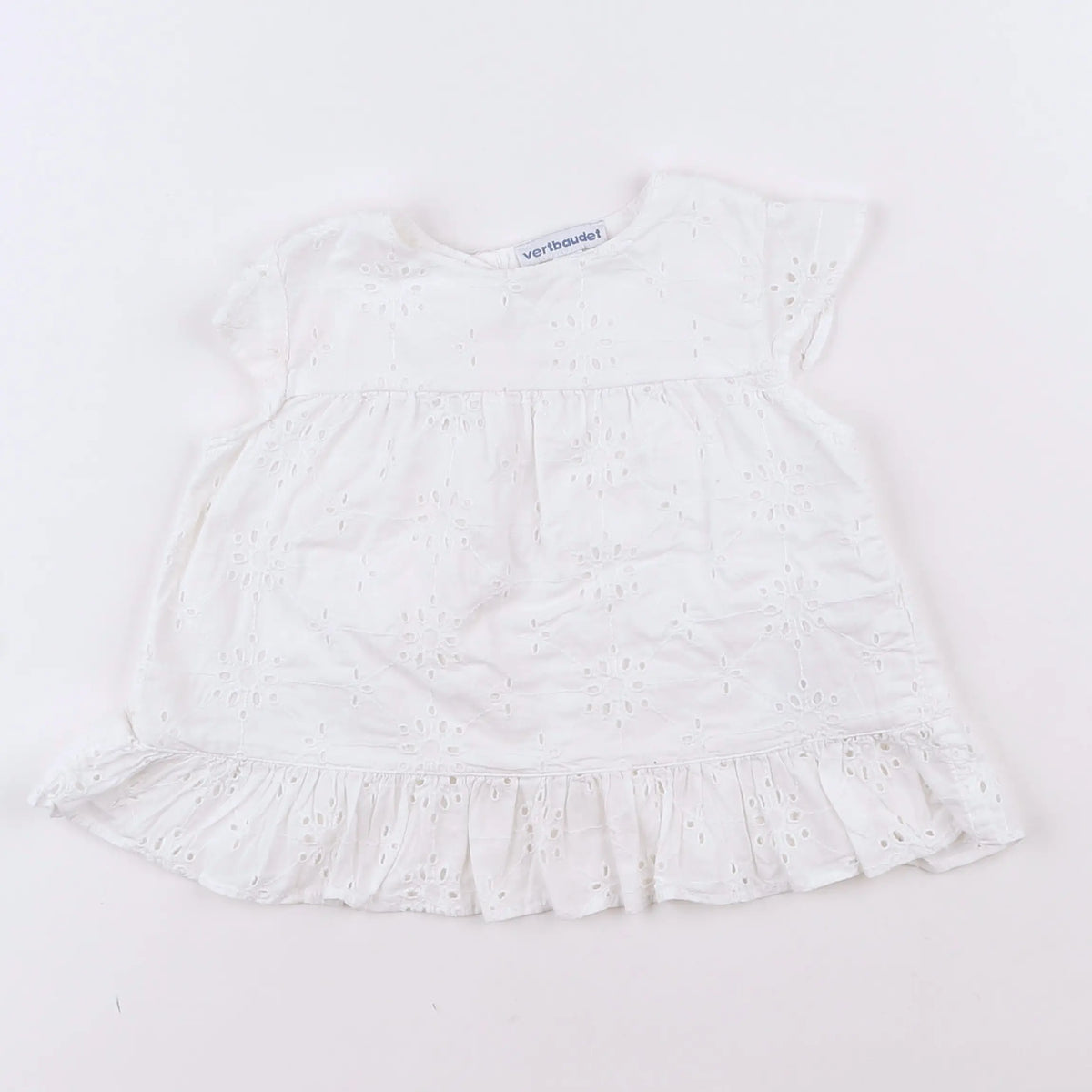 Vertbaudet - blouse blanc - 9 mois