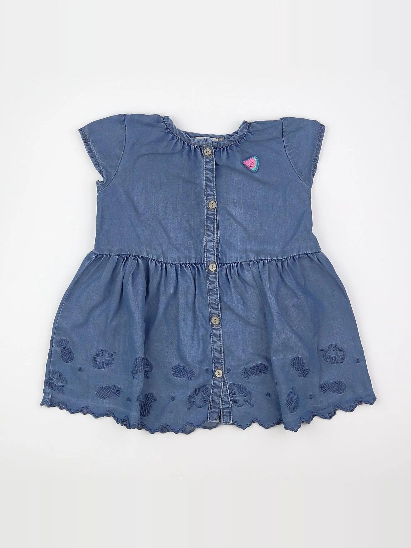 Catimini - robe bleu - 12 mois