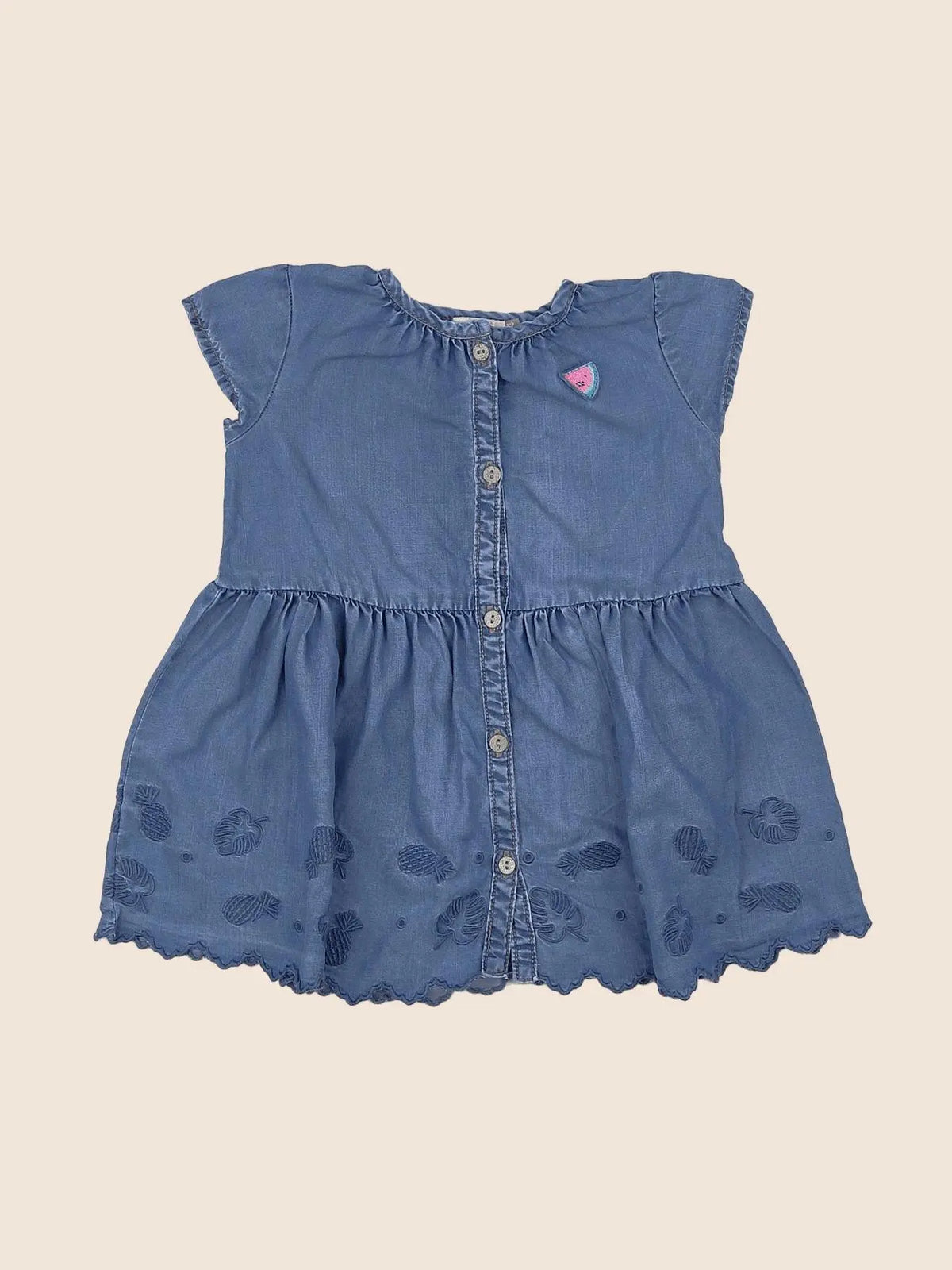Catimini - robe bleu - 12 mois