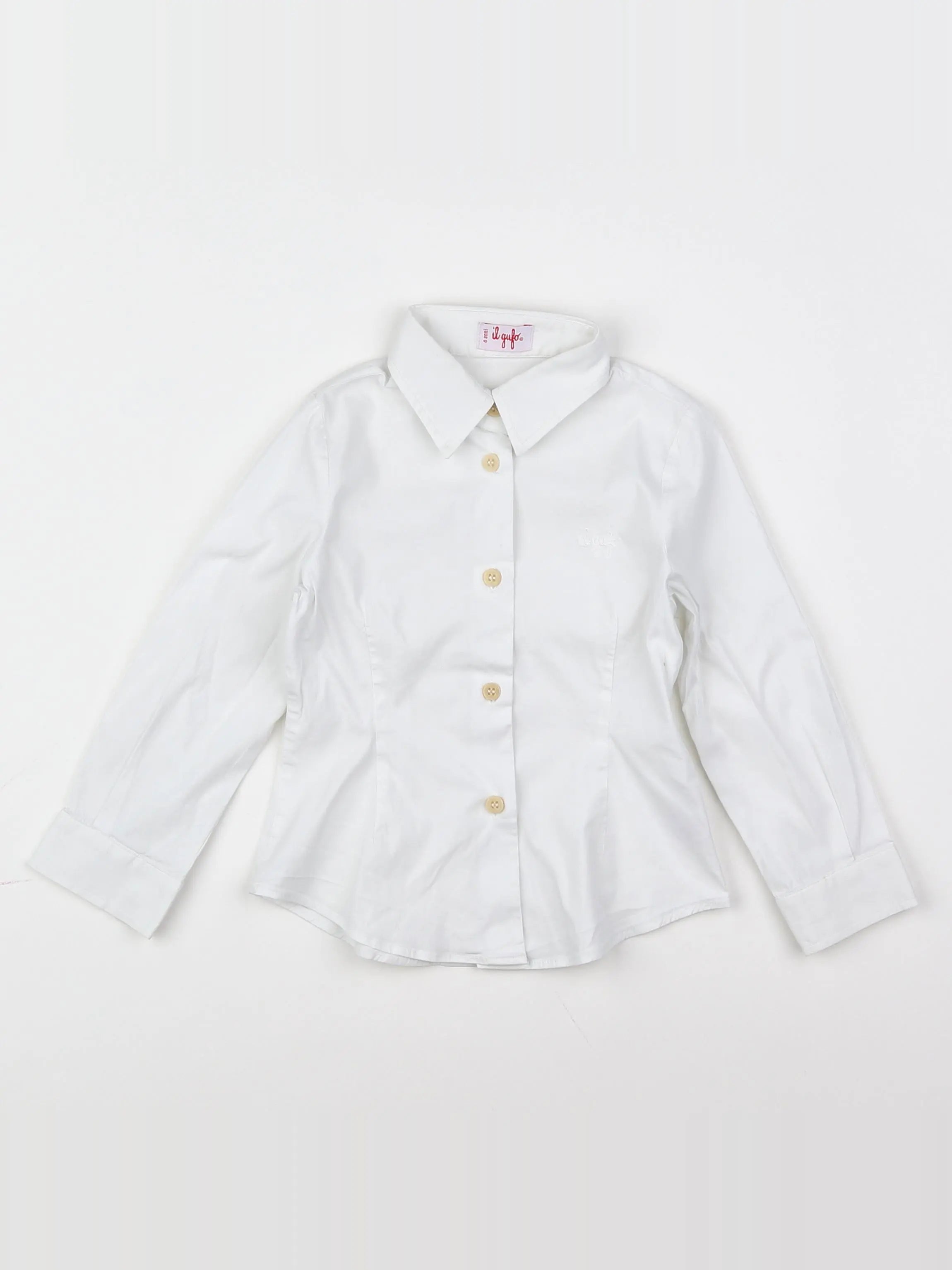 Il Gufo - chemiseier blanc - 4 ans