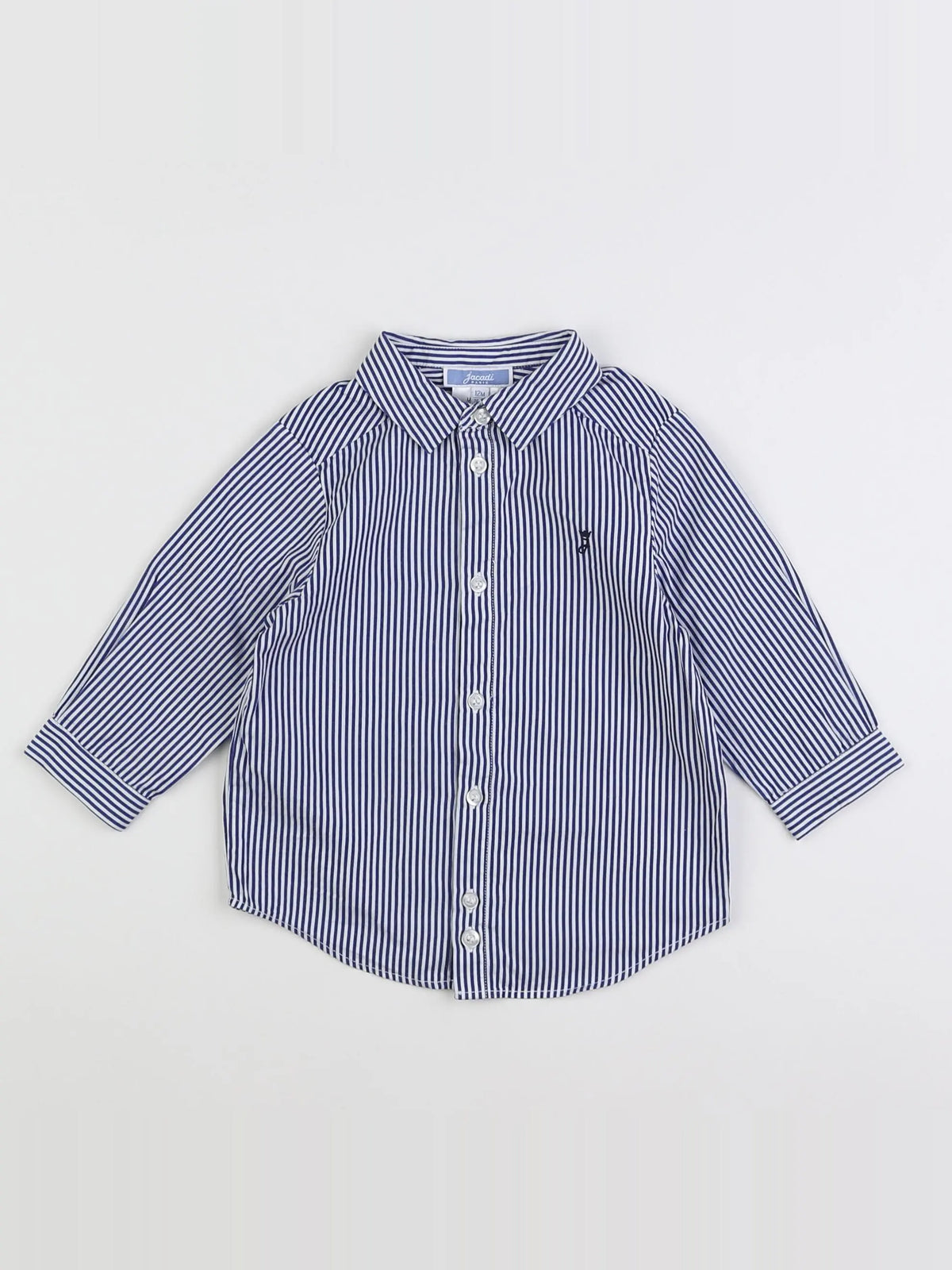 Jacadi - chemise blanc, bleu - 12 mois