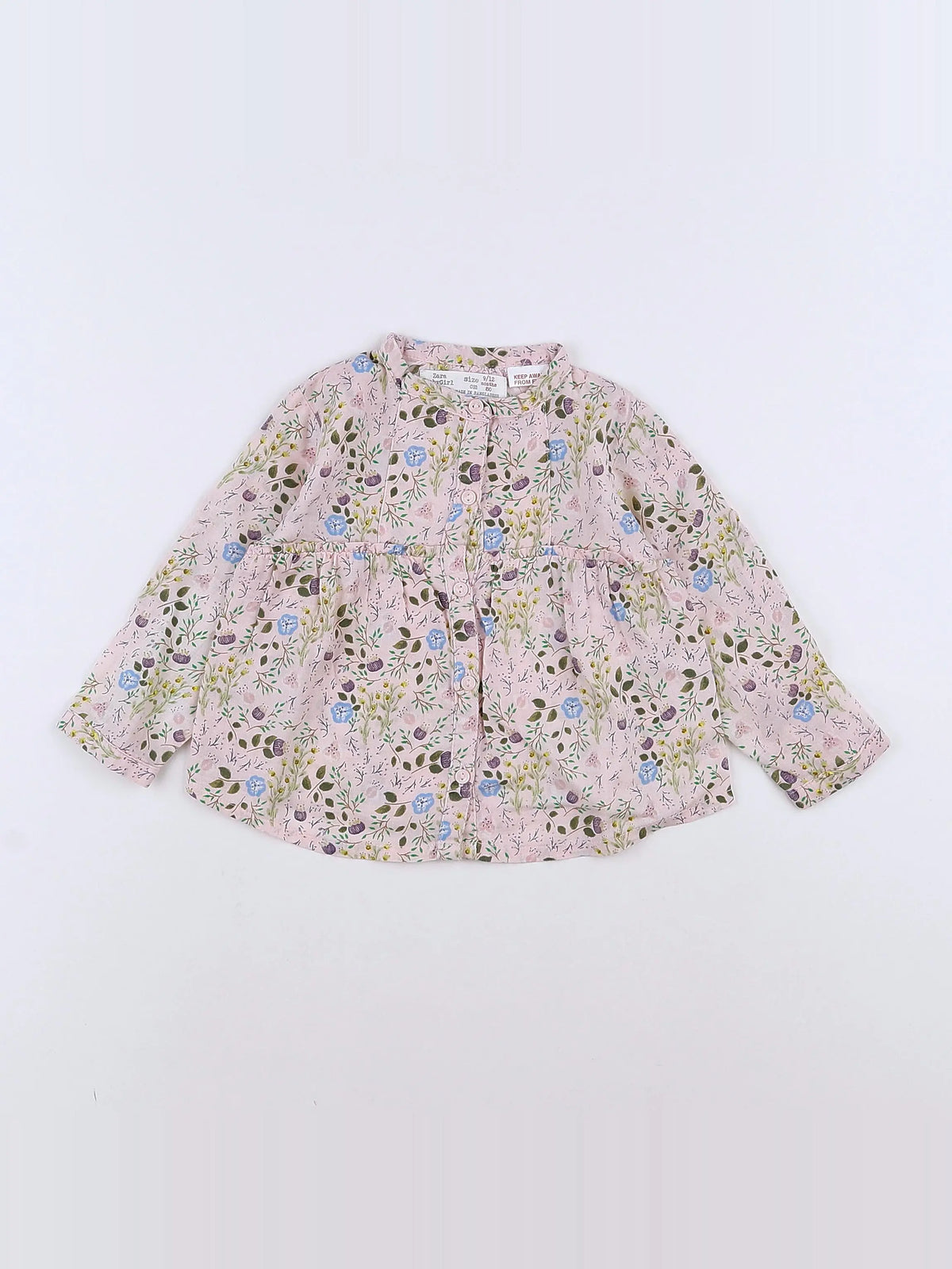 Zara - blouse rose - 9/12 mois